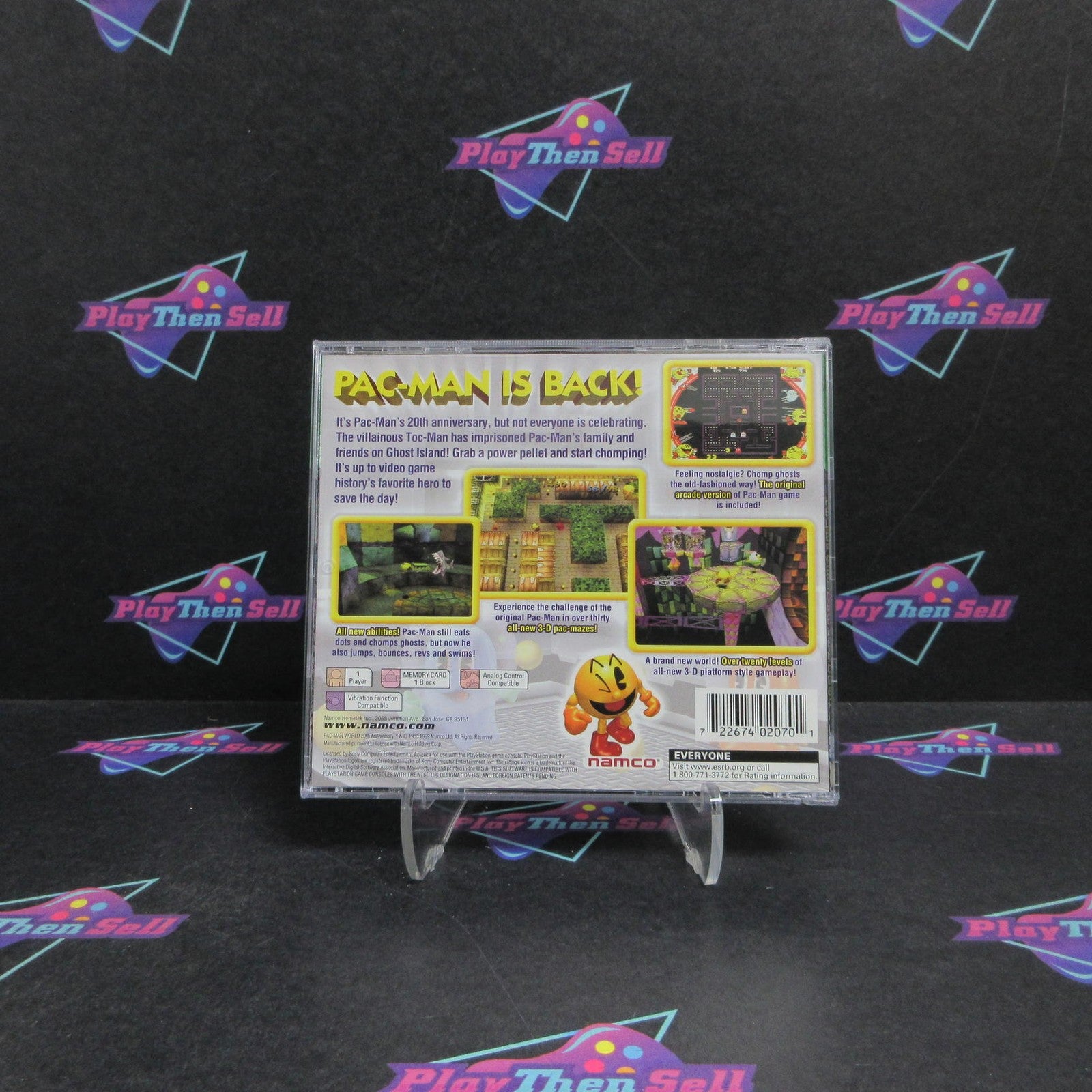 Pac Man World PS1 PlayStation 1 GH + Reg Card Complete - 1 Year Warranty EX Cond
