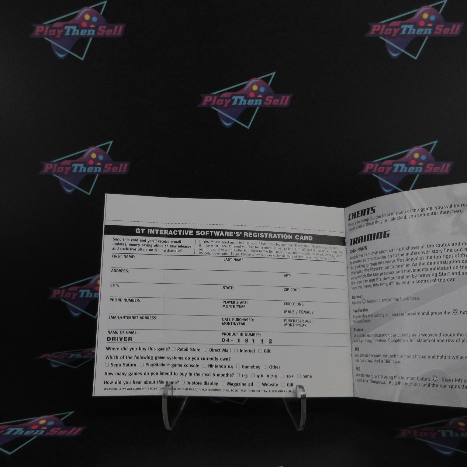 Driver PS1 PlayStation 1 + Reg Card Complete - 1 Year Warranty EX Cond