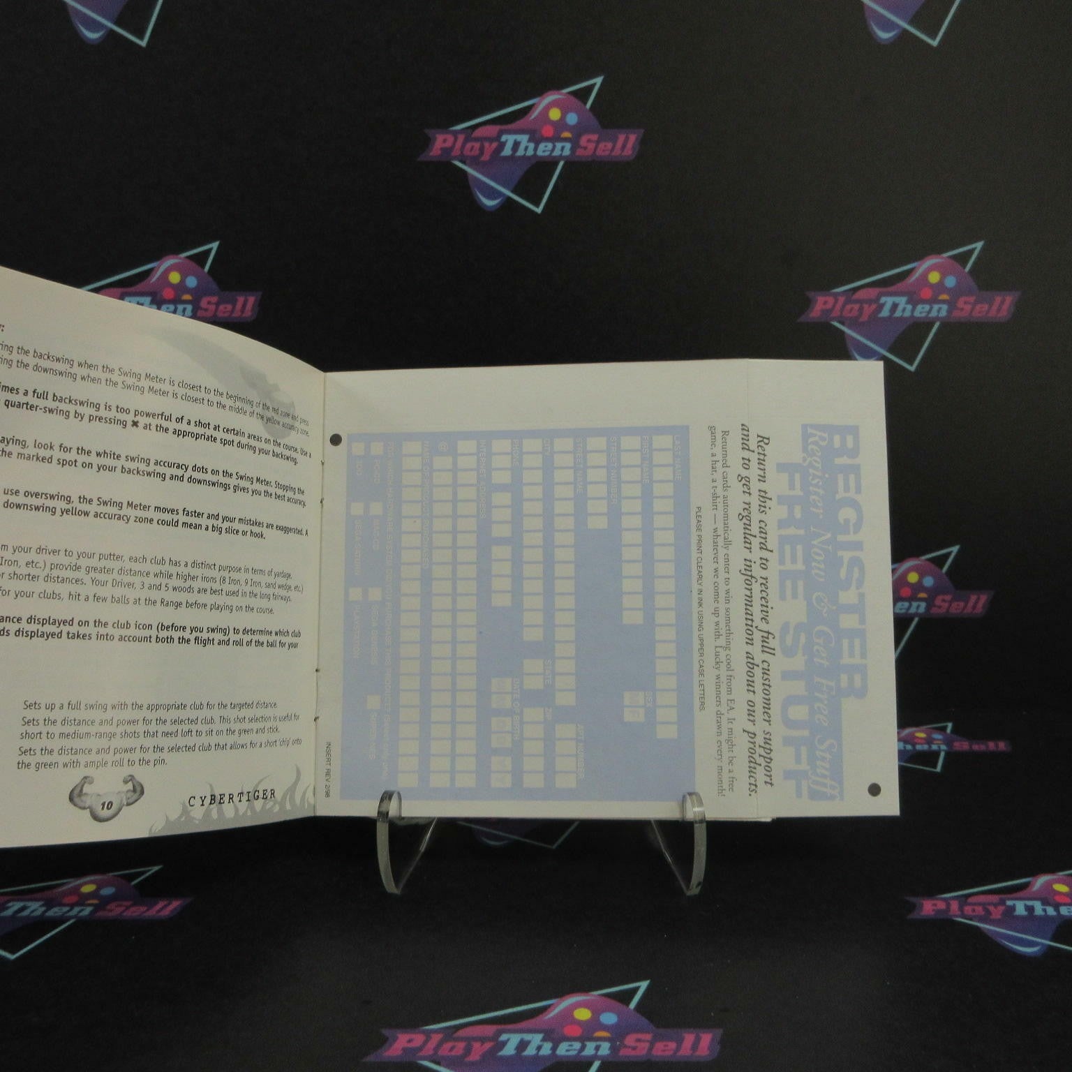 Cyber Tiger PS1 PlayStation 1 Complete - 1 Year Warranty EX Cond