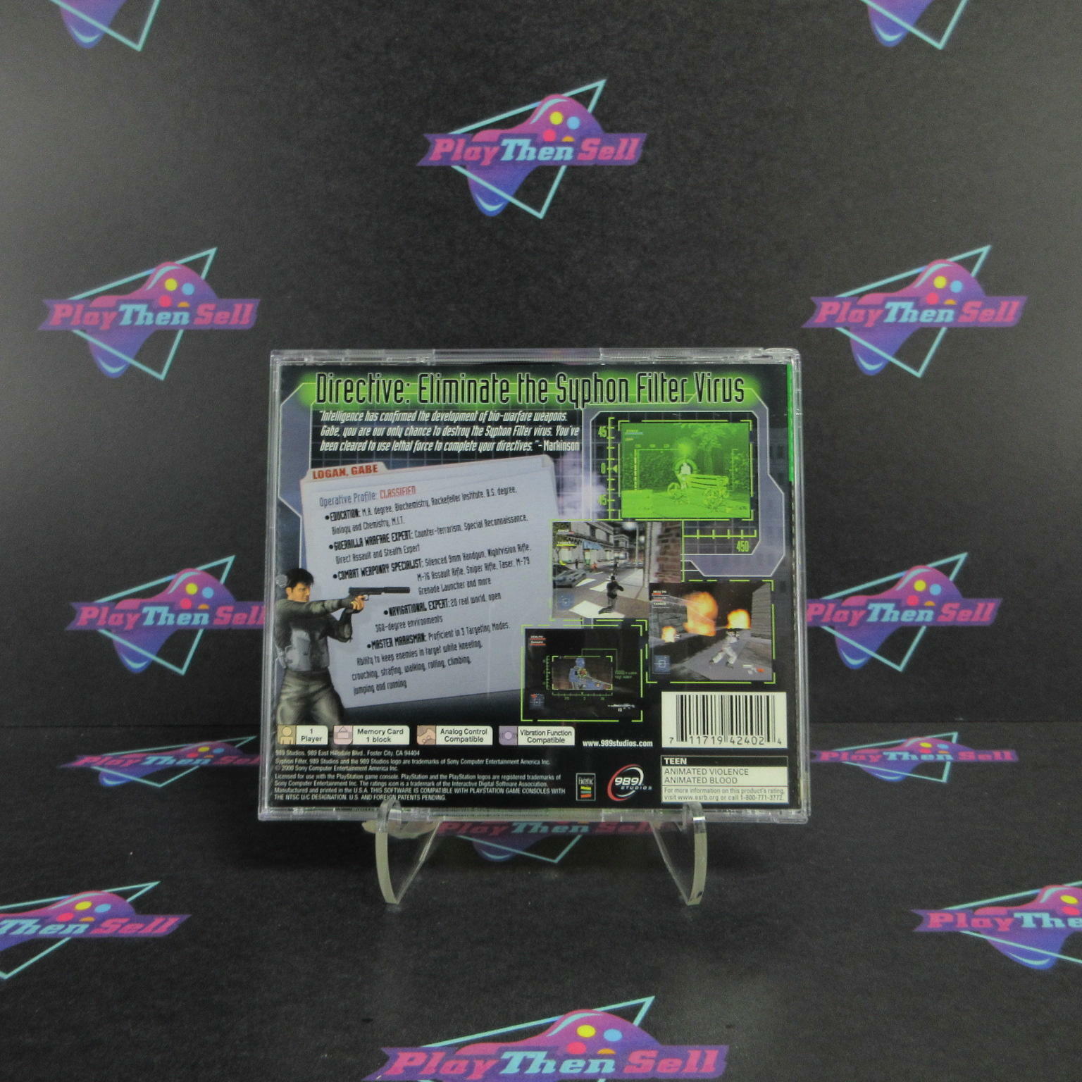 Syphon Filter PS1 PlayStation 1 GH Complete - 1 Year Warranty EX Cond