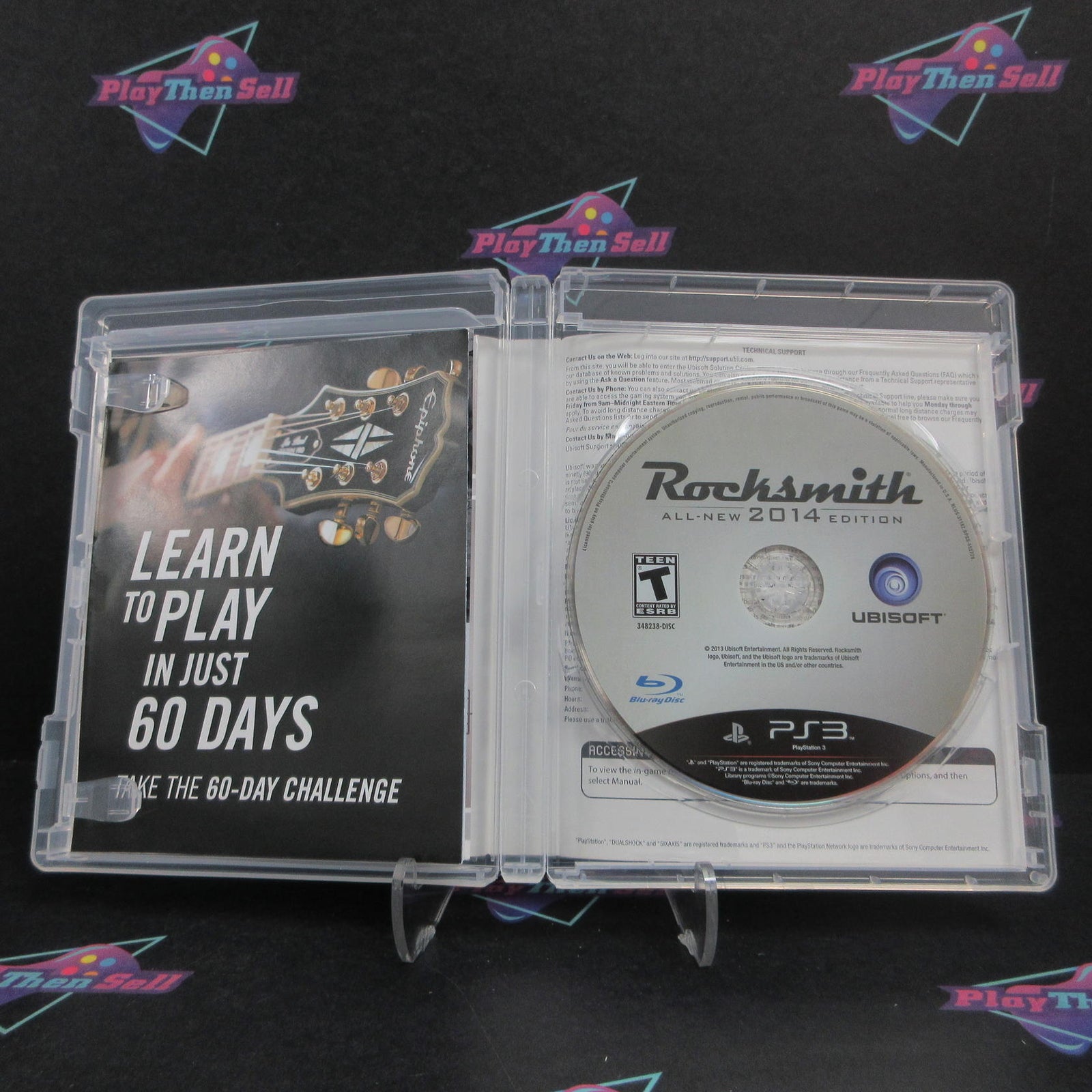 Rocksmith 2014 Edition PS3 PlayStation 3 + Stickers Complete  - 1 Year Warrant..