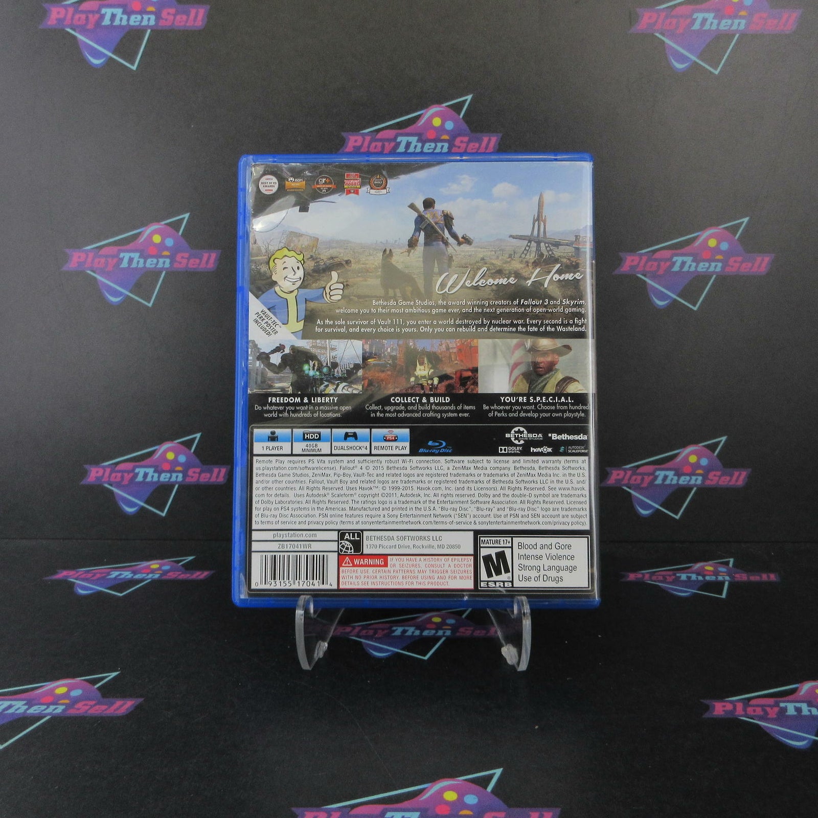 Fallout 4 PS4 PlayStation 4 + Poster Complete - 1 Year Warranty EX Cond