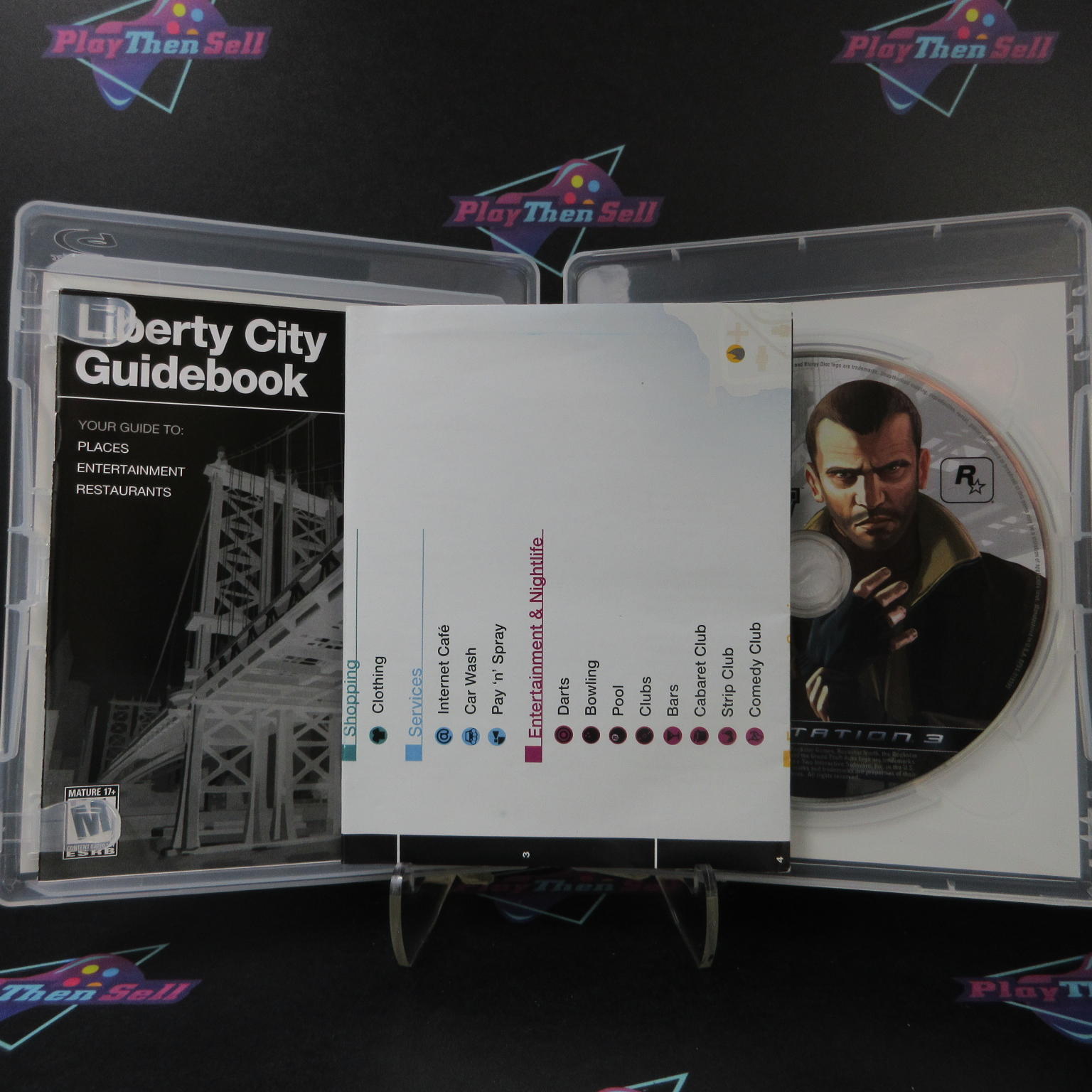 Grand Theft Auto IV PS3 PlayStation 3 + Map Complete - 1 Year Warranty EX Cond