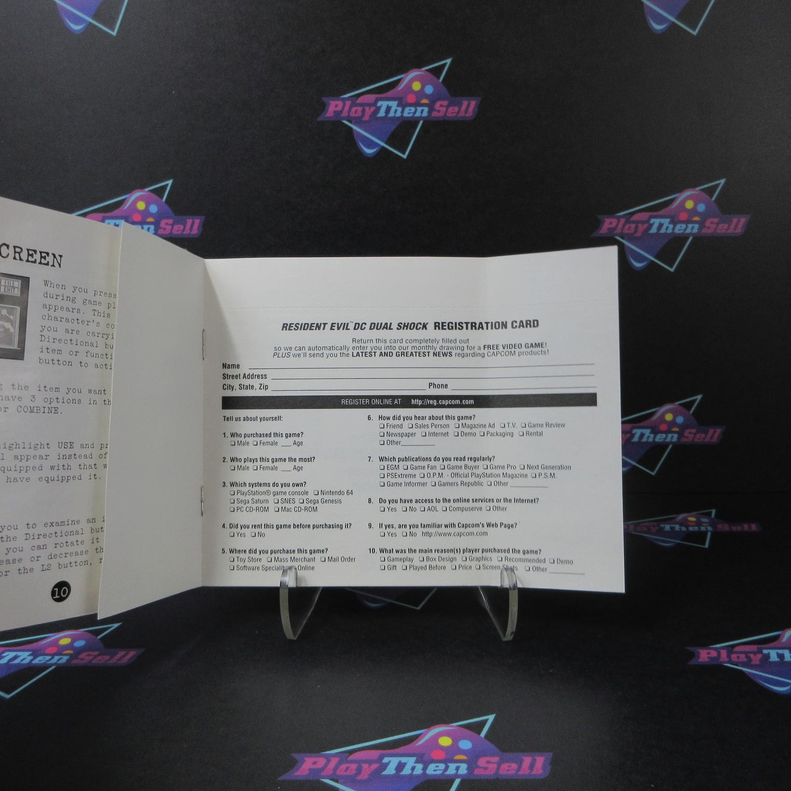 Resident Evil Director's Cut GH + Reg Card PS1 Playstation 1  - 1 Year Warrant..