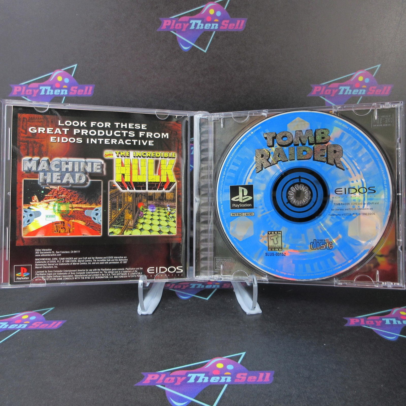 Tomb Raider PS1 PlayStation 1 + Reg Card Complete - 1 Year Warranty EX Cond