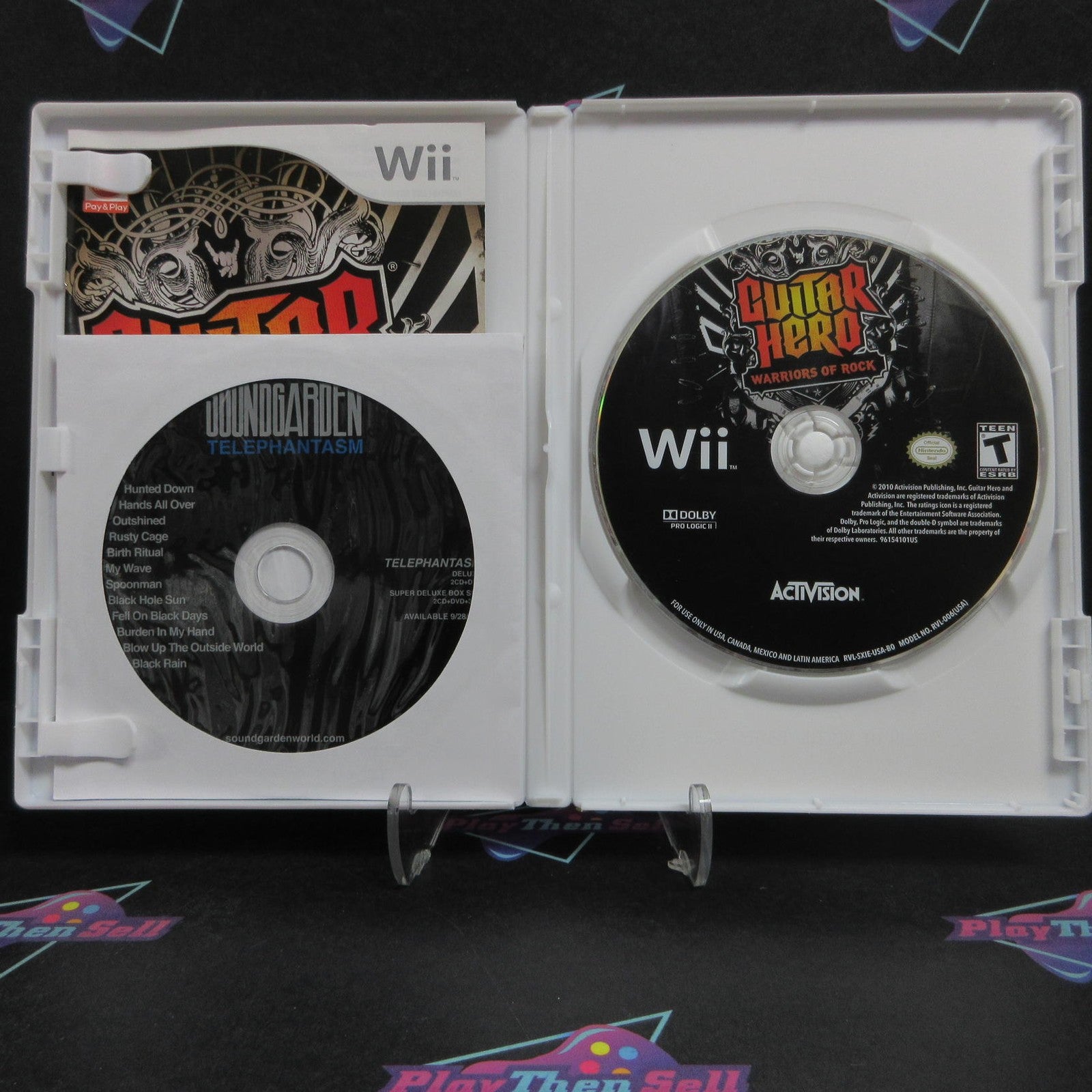 Guitar Hero Warriors of Rock Nintendo Wii + Soundtrack Complete  - 1 Year Warr..