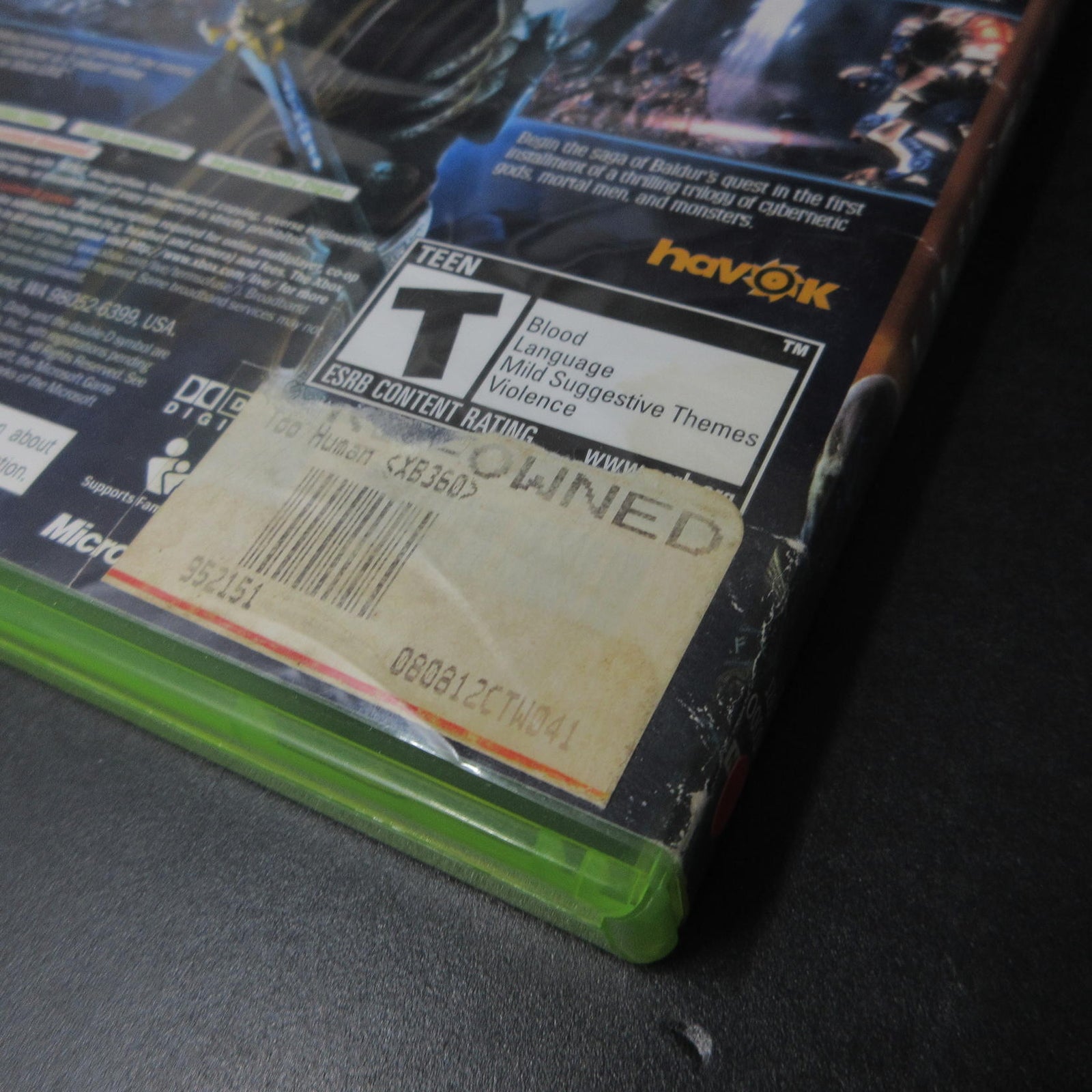 Too Human - Xbox 360 Complete - 1 Year Warranty VG