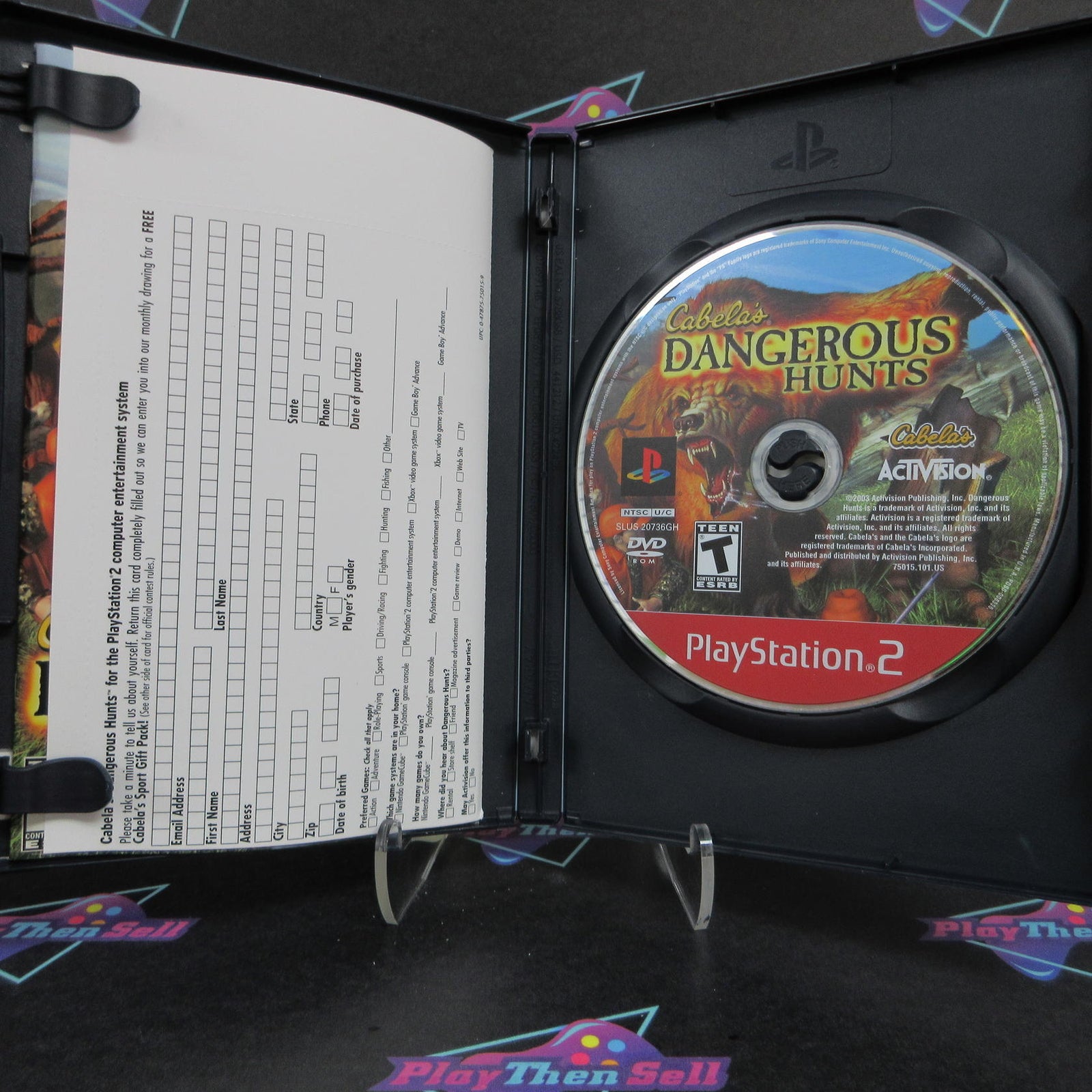 Cabela's Dangerous Hunts PS2 PlayStation 2 GH + Reg Card Complete  - 1 Year Wa..