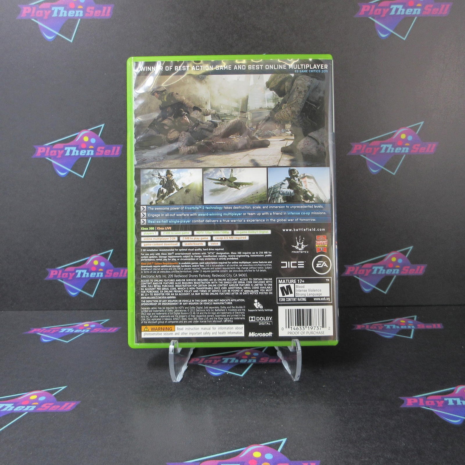 Battlefield 3 Xbox 360 - 1 Year Warranty Game & Case