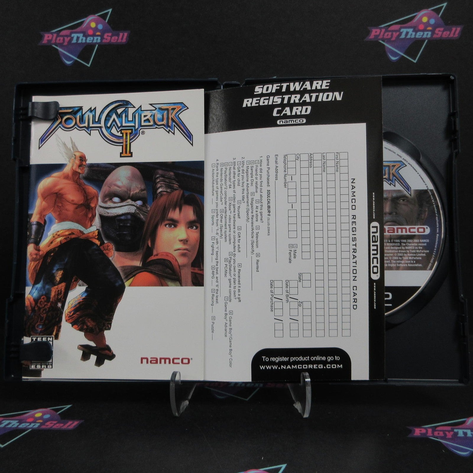 Soul Calibur 2 PS2 PlayStation 2 + Reg Card Complete - 1 Year Warranty EX Cond