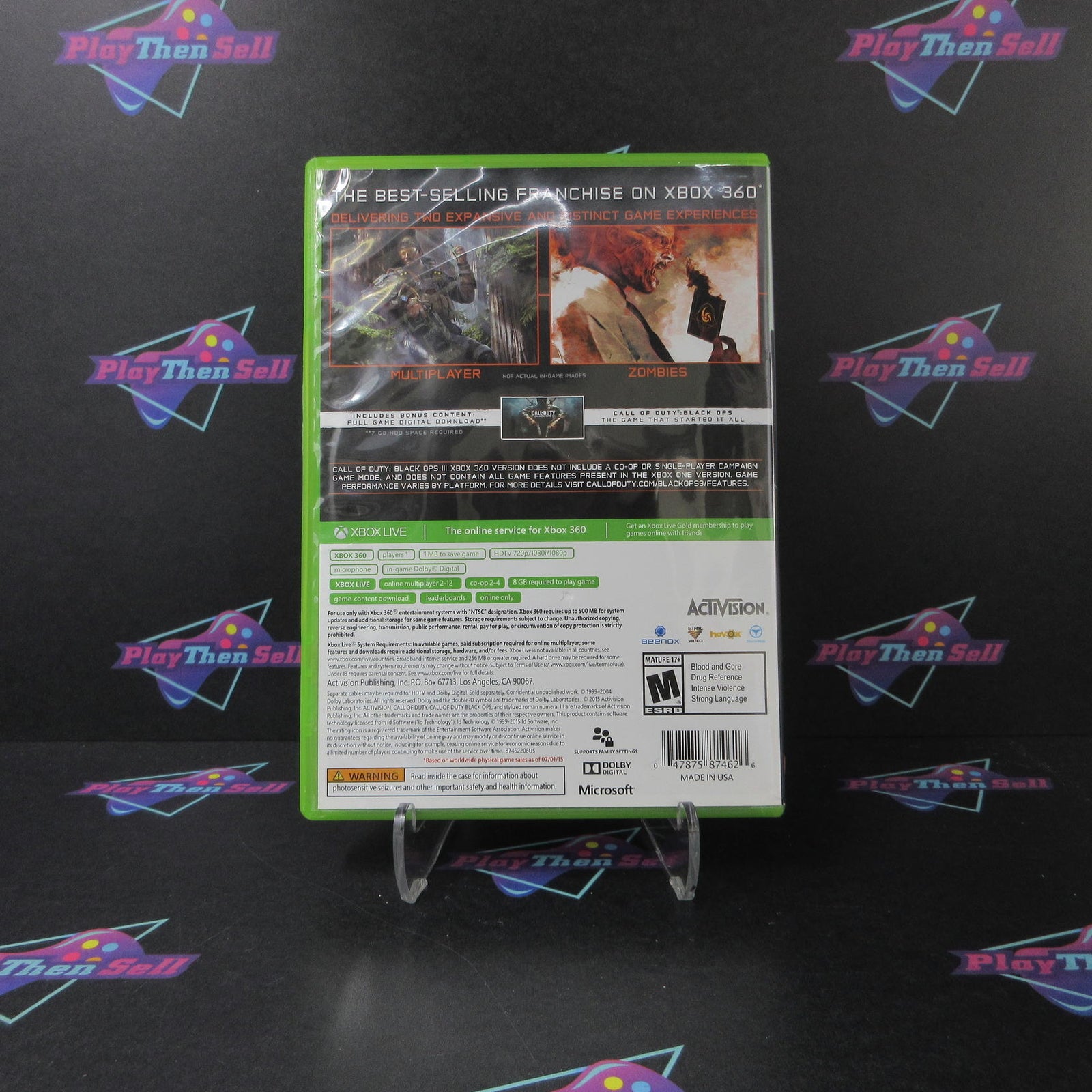 Call of Duty Black Ops III Multiplayer + Zombies Xbox 360 - 1 Year Warranty VG