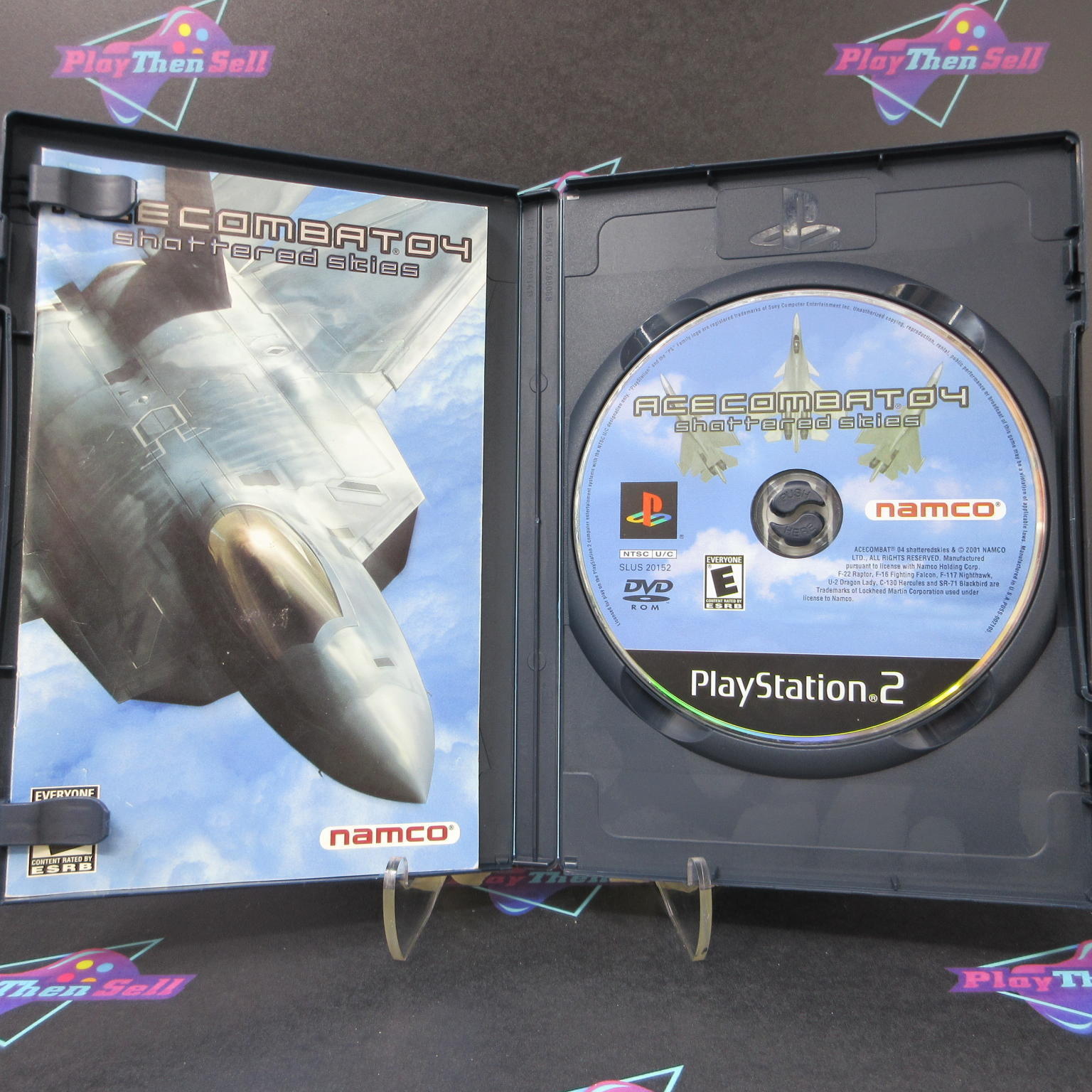 Ace Combat 4 Shattered Skies PS2 PlayStation 2 + Reg Card Complete  - 1 Year W..
