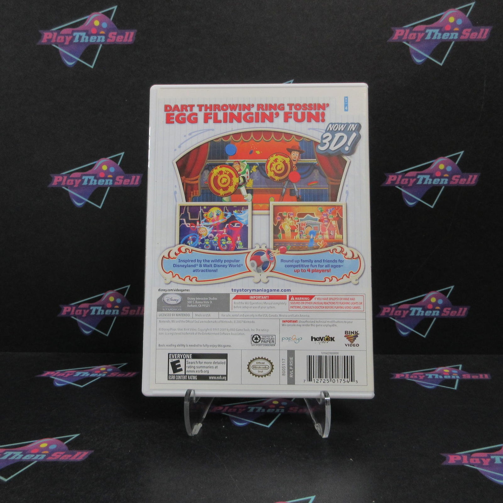 Toy Story Mania! Nintendo Wii + 3D Glasses Complete - 1 Year Warranty EX Cond