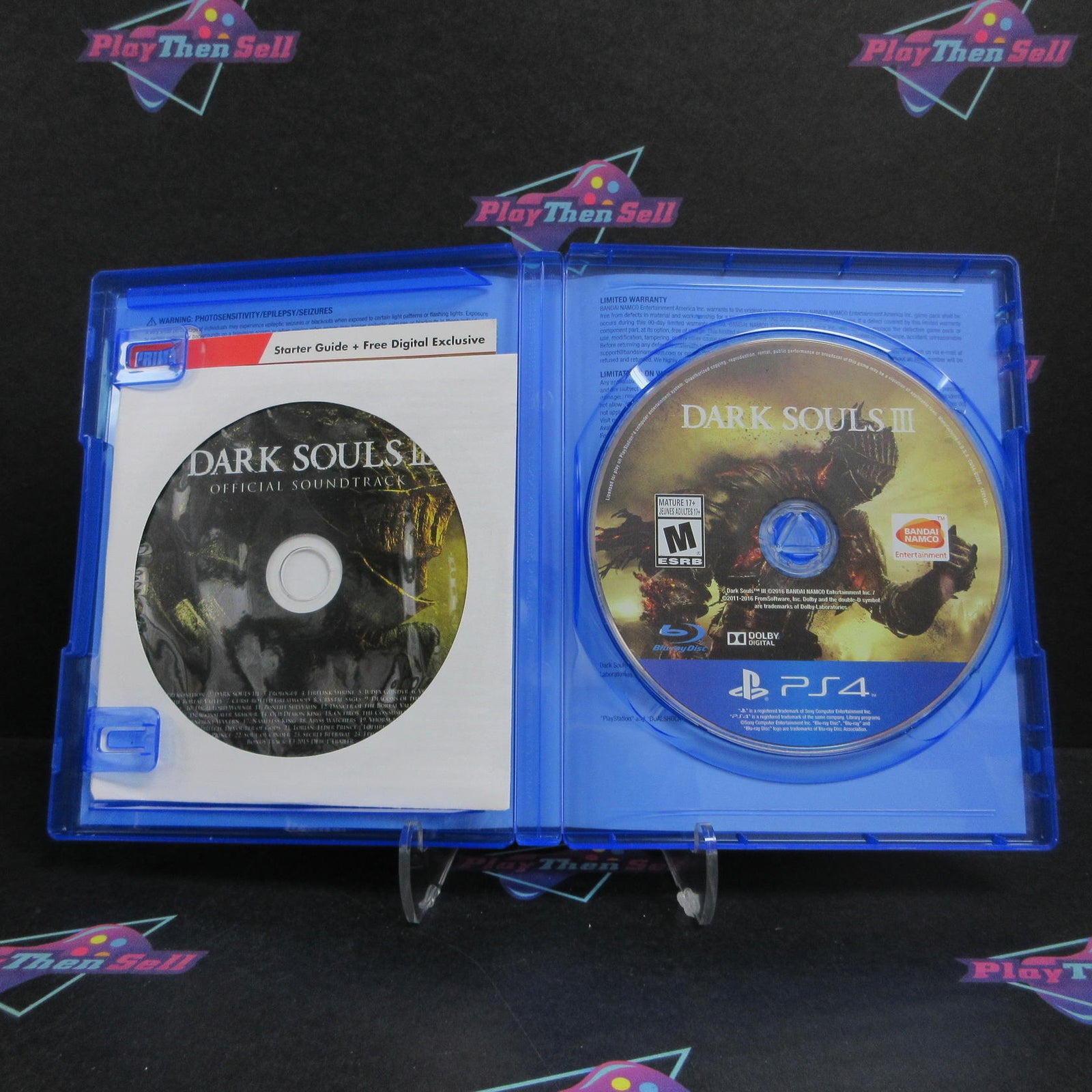 Dark Souls III Day One Edition PS4 PlayStation 4 + Sleeve/CD/Guide  - 1 Year W..