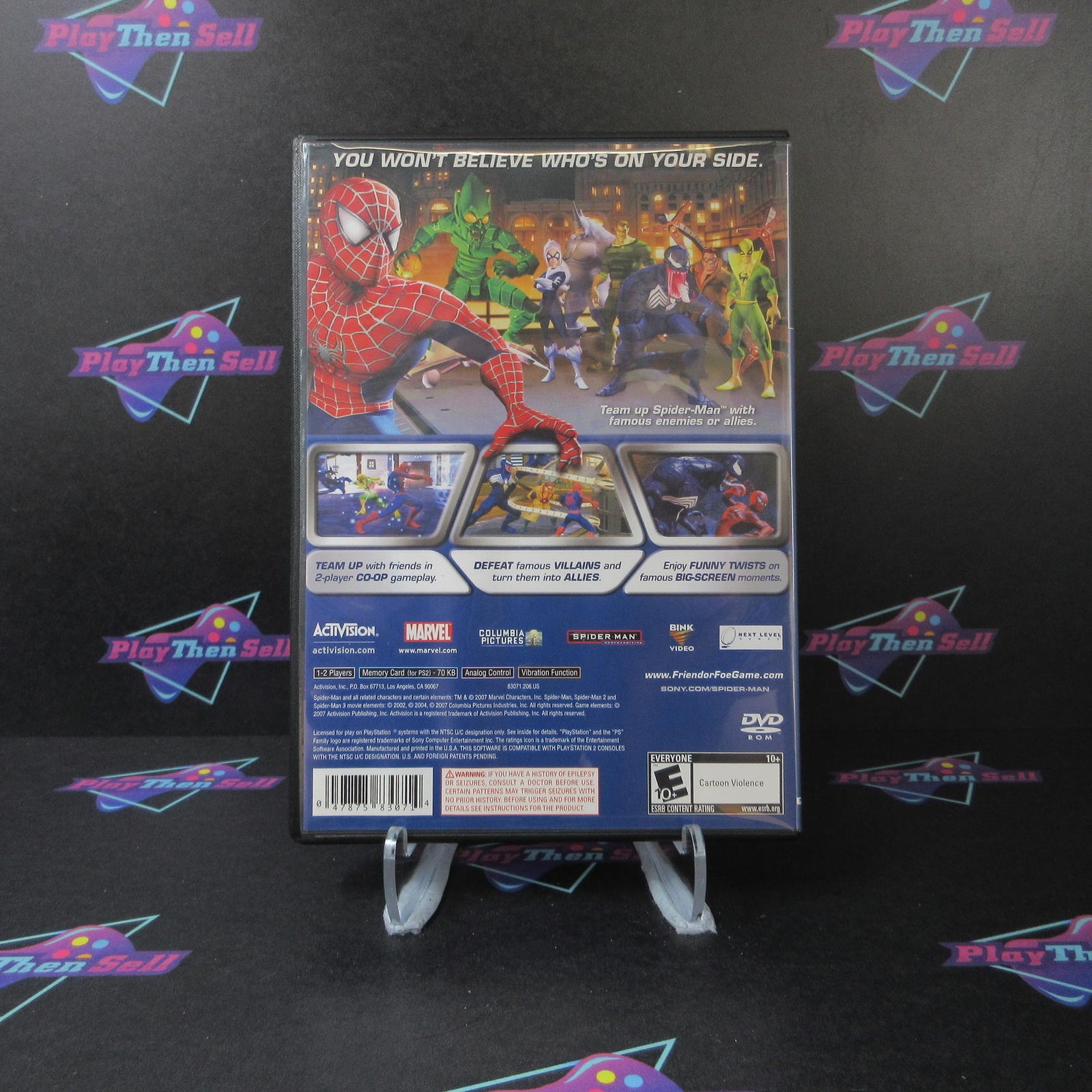 Spiderman Friend or Foe PS2 PlayStation 2 Complete - 1 Year Warranty EX Cond