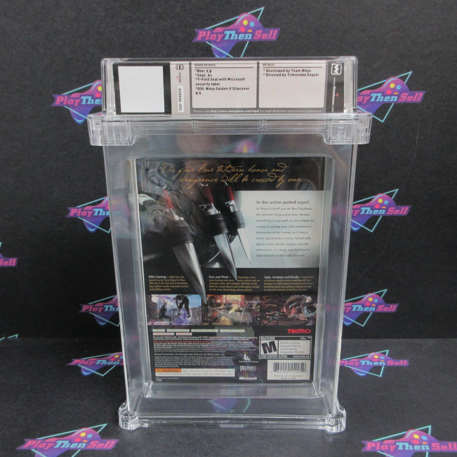 Ninja Gaiden II Xbox 360 + Slipcover WATA Graded 9.8 A+ Sealed  Brand New - Se..