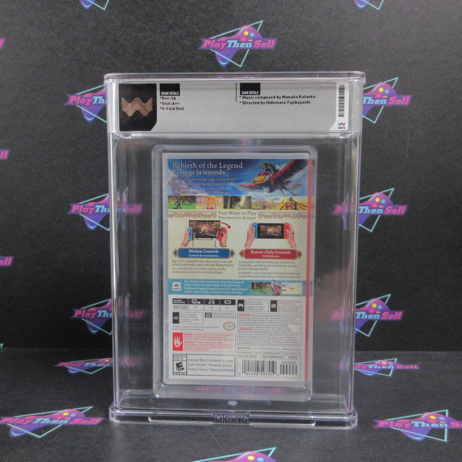 The Legend of Zelda Skyward Sword HD Nintendo Switch WATA Graded 10 A++ Pop 3 ..