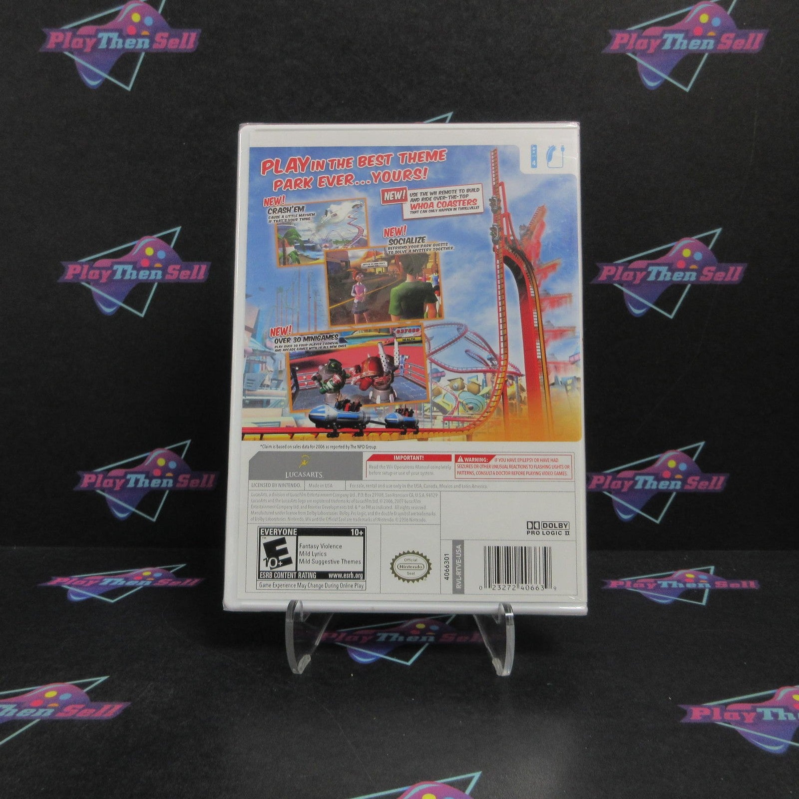 Thrillville Off the Rails Nintendo Wii Brand New - Sealed