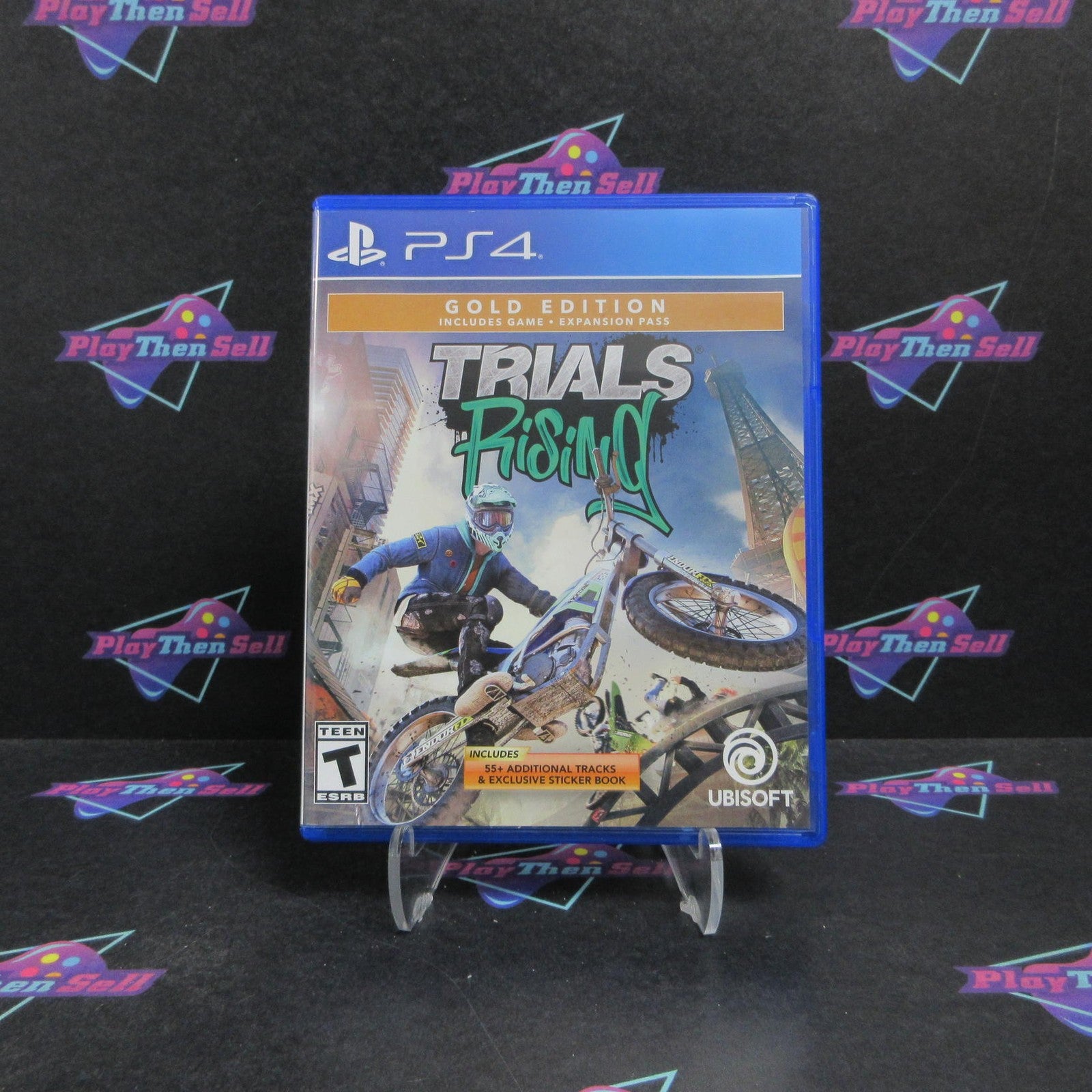 Trials Rising Gold Edition PS4 PlayStation 4 + Sticker Book Complete  - 1 Year..