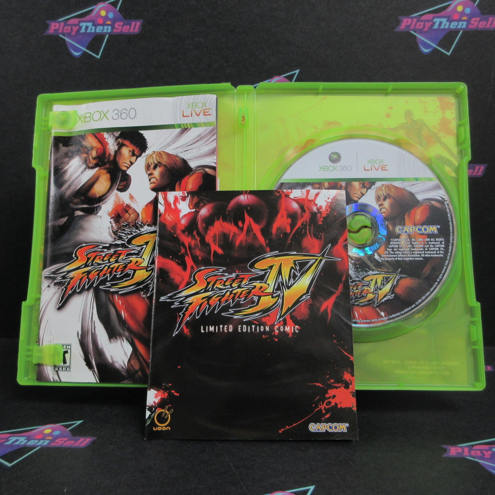 Street Fighter IV Xbox 360 + Comic Complete - 1 Year Warranty EX Cond