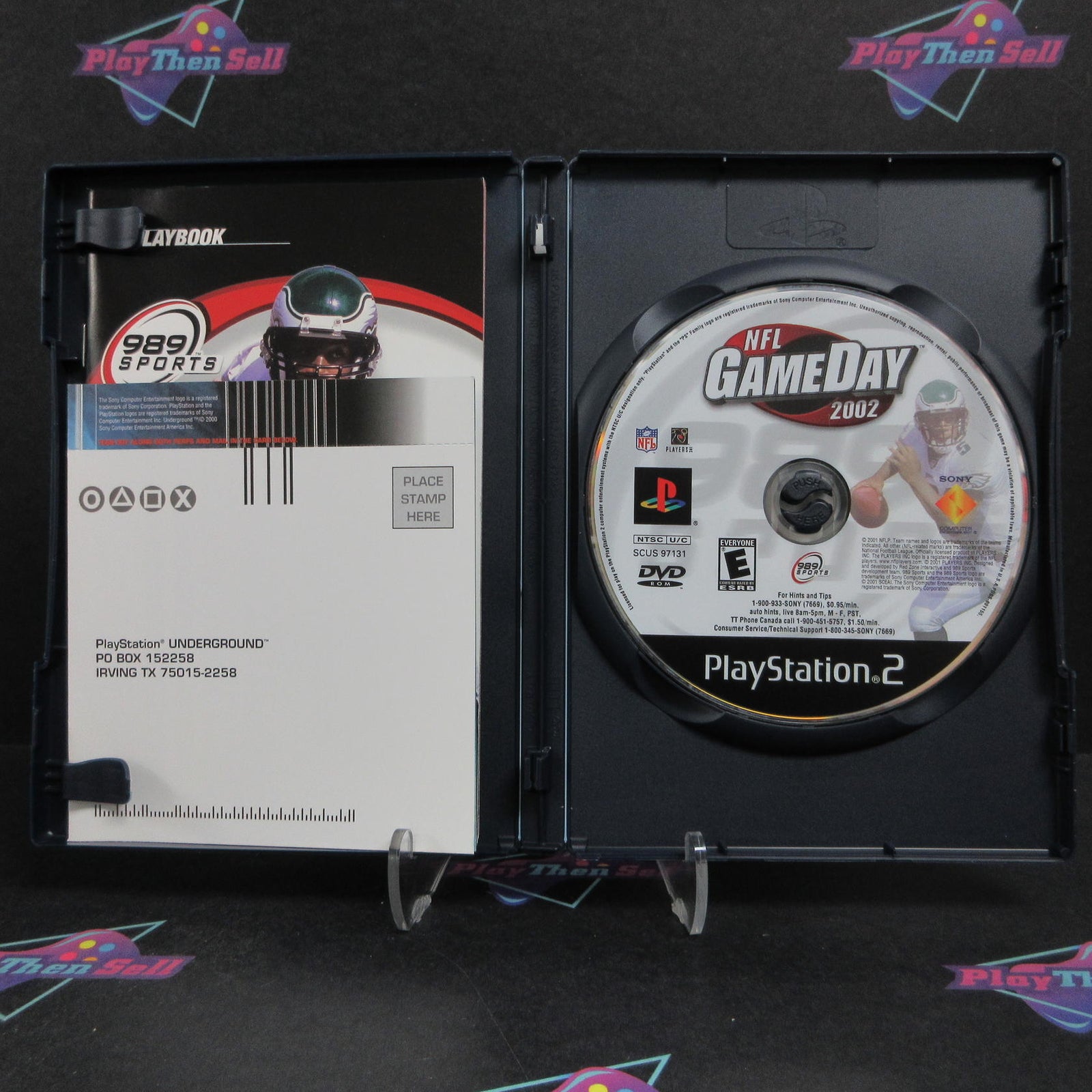 NFL GameDay 2002 PS2 PlayStation 2 + Reg Card Complete - 1 Year Warranty EX Cond