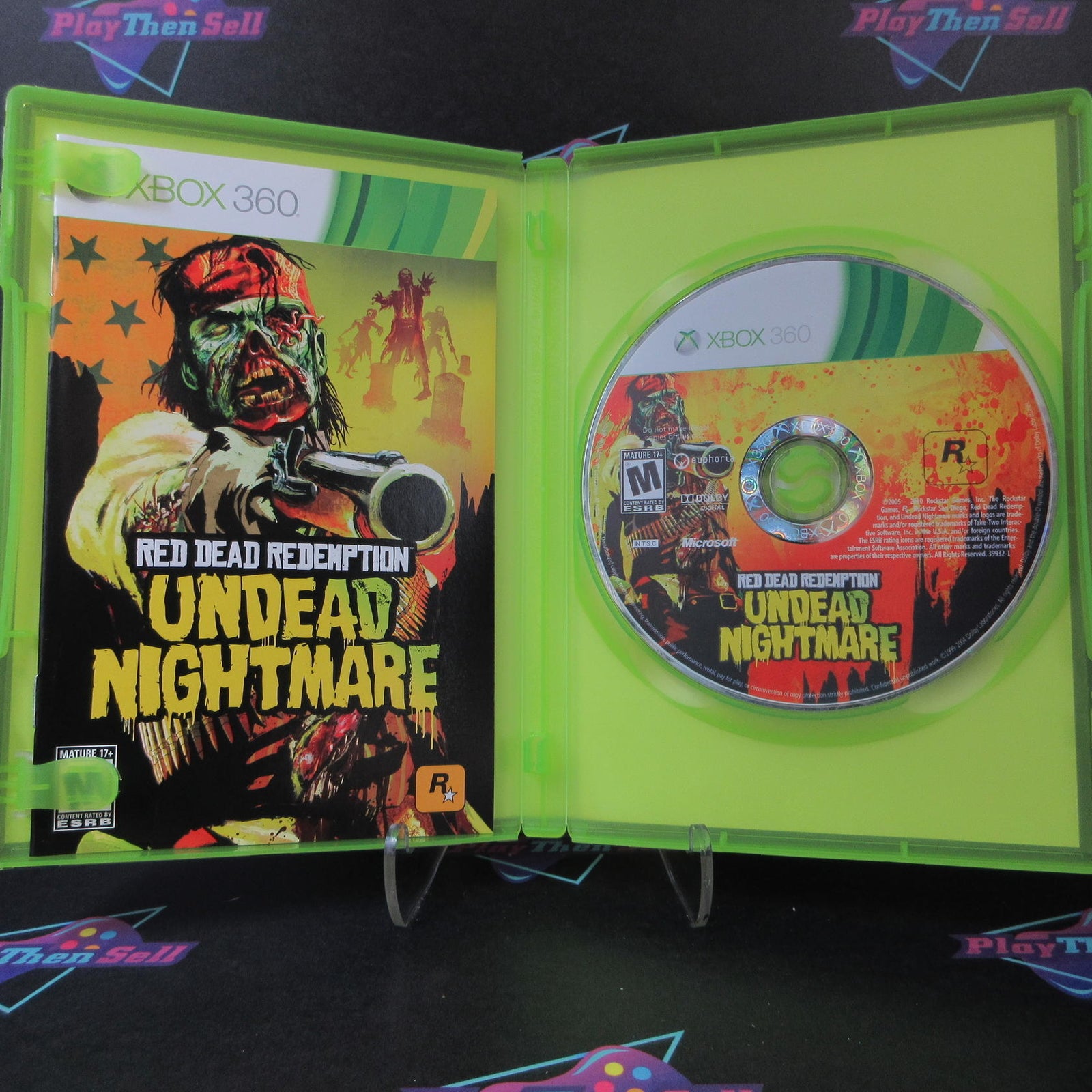 Red Dead Redemption Undead Nightmare Xbox 360 + Map Complete  - 1 Year Warrant..