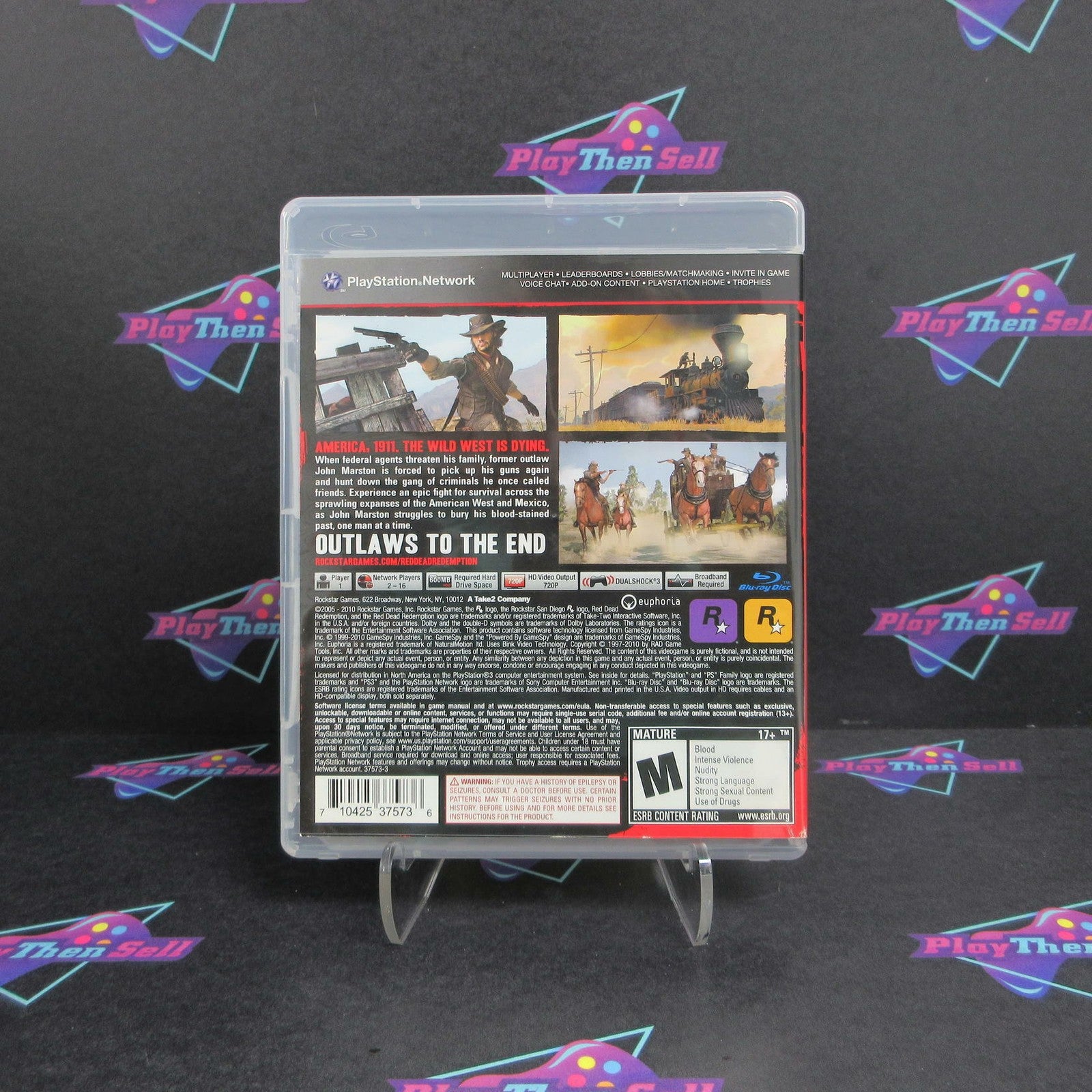 Red Dead Redemption PS3 PlayStation 3 Complete - 1 Year Warranty EX Cond
