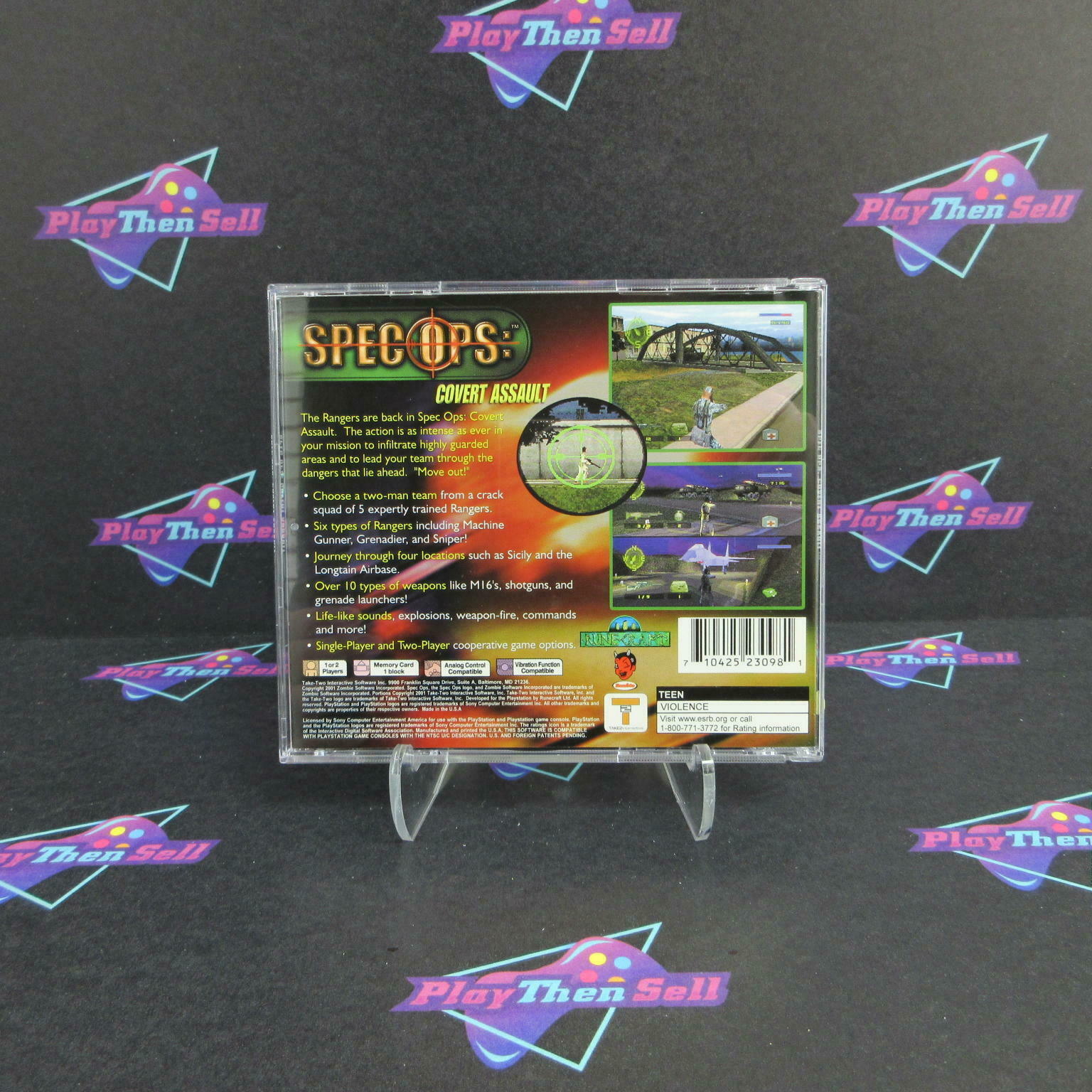 Spec Ops Covert Assault PS1 PlayStation 1 + Reg Card Complete  - 1 Year Warran..