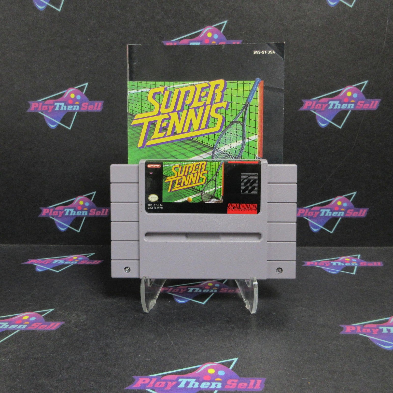Super Tennis Super Nintendo SNES + Manual - Cart Only Excellent