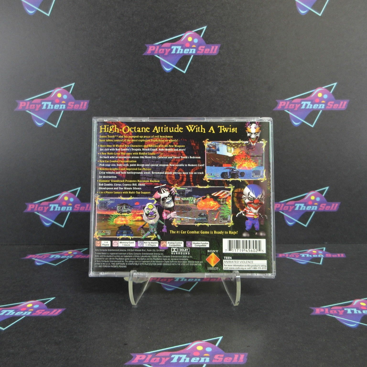 Twisted Metal 4 PS1 PlayStation 1 GH Complete - 1 Year Warranty EX Cond