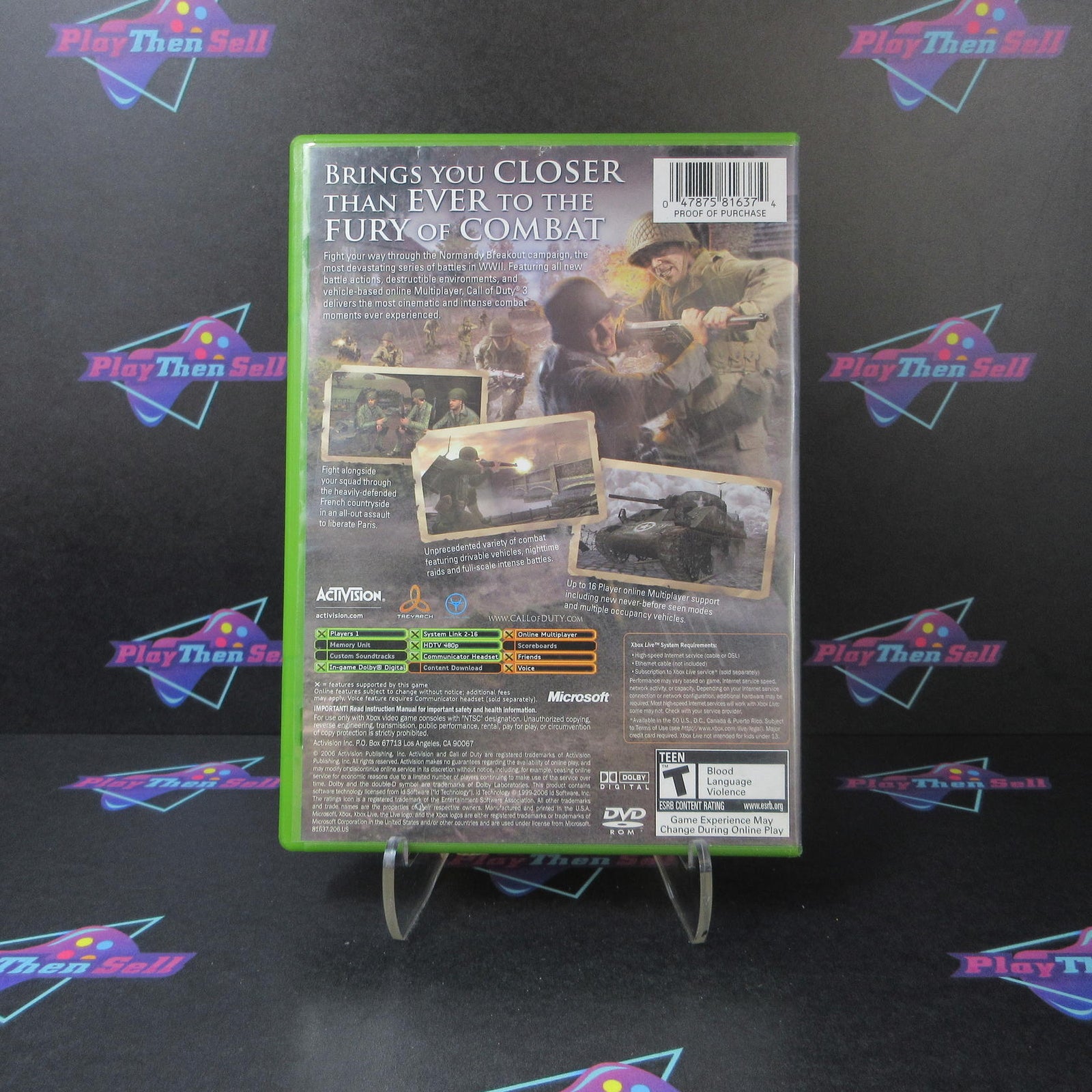 Call of Duty 3 Xbox Complete - 1 Year Warranty VG