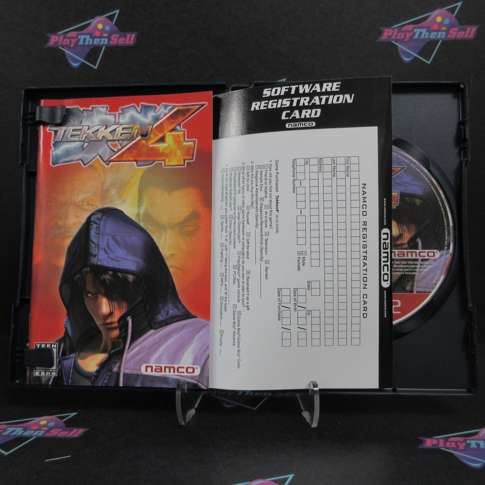 Tekken 4 PS2 PlayStation 2 GH + Reg Card Complete - 1 Year Warranty EX Cond