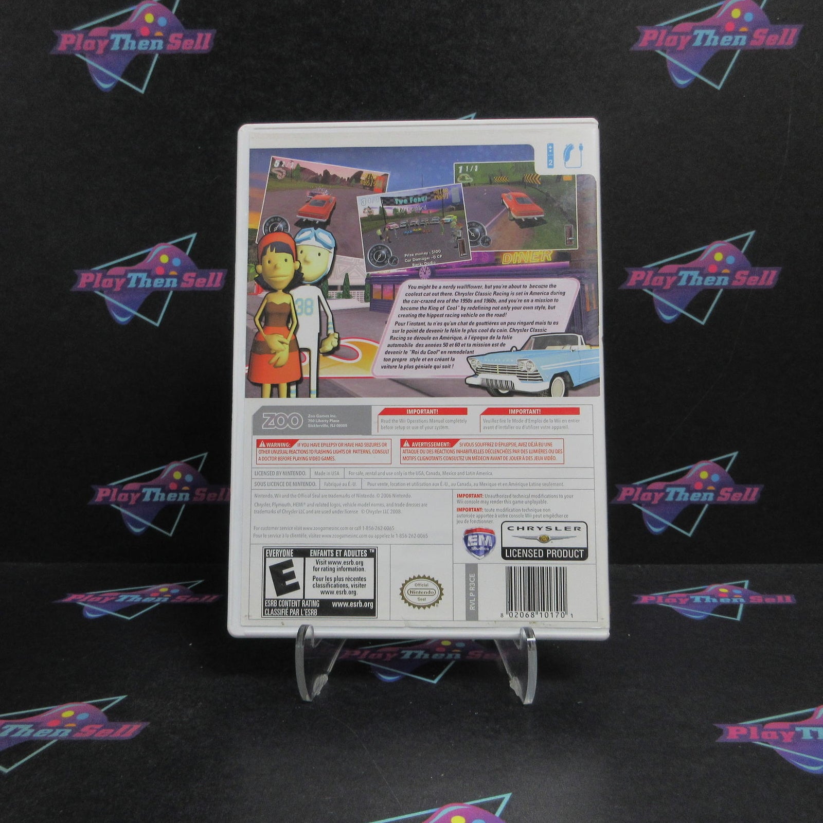 Chrysler Classic Racing Nintendo Wii Complete - 1 Year Warranty VG