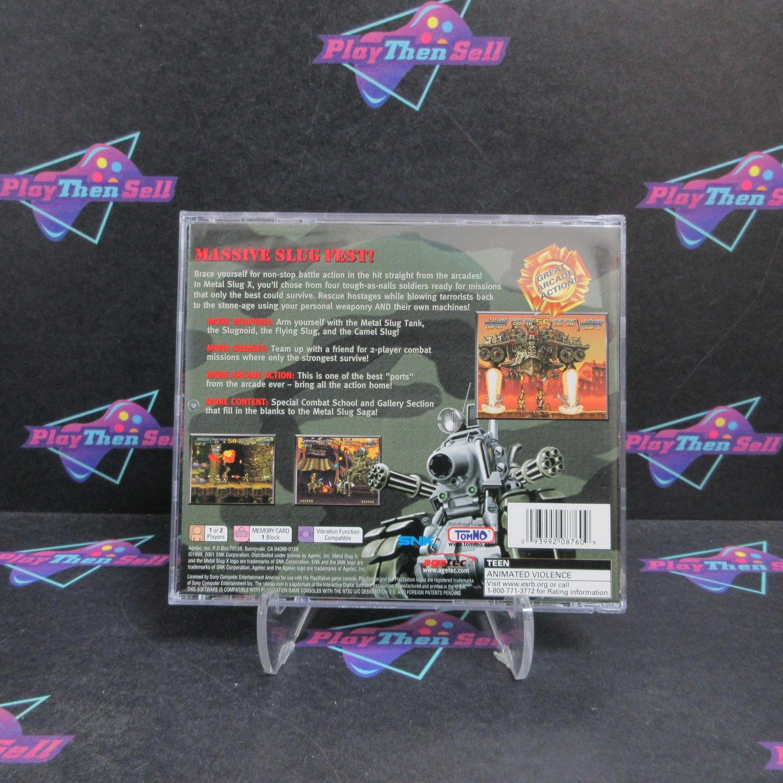 Metal Slug X PS1 PlayStation 1 + Reg Card Complete - 1 Year Warranty EX Cond