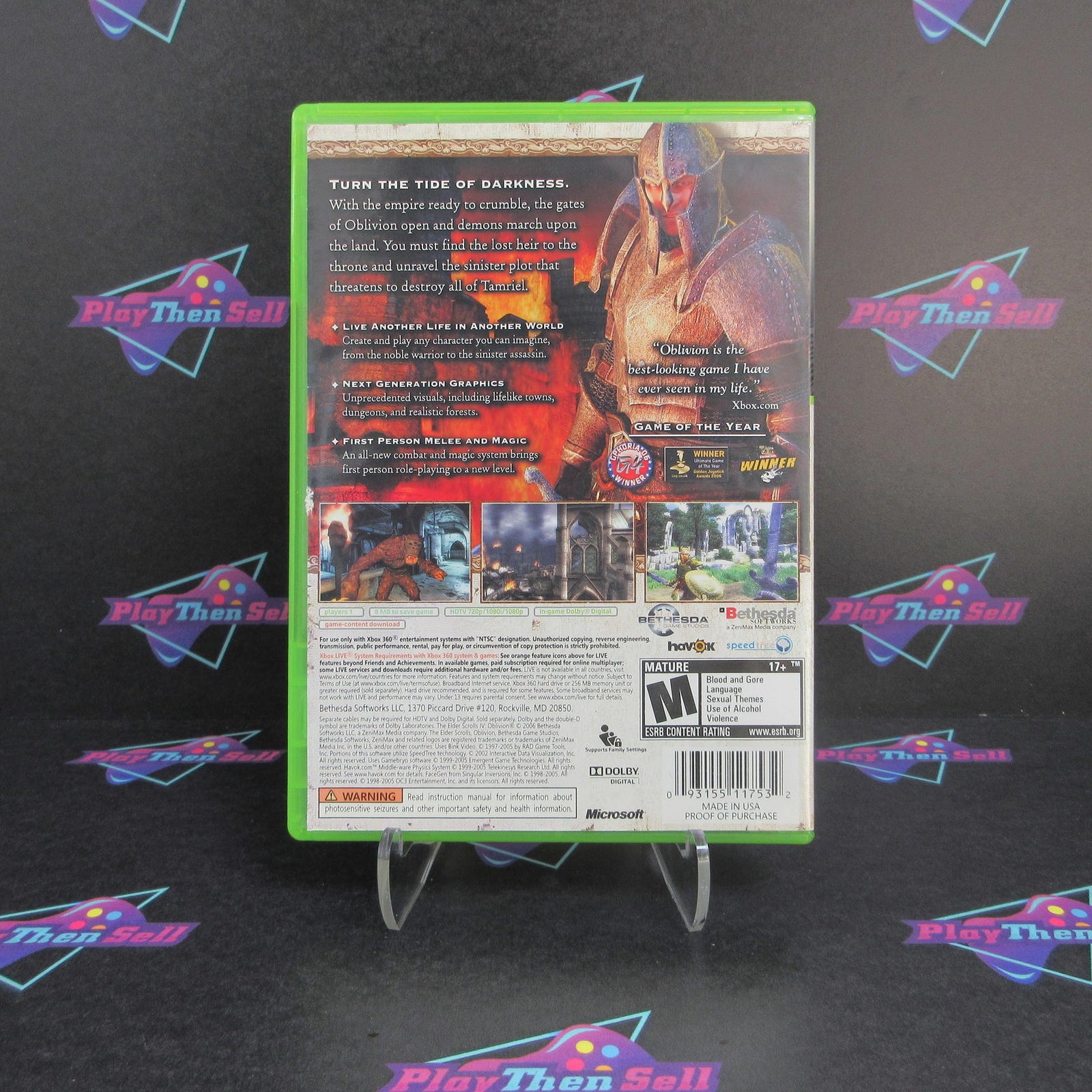 The Elder Scrolls IV Oblivion PH Xbox 360 Complete - 1 Year Warranty VG