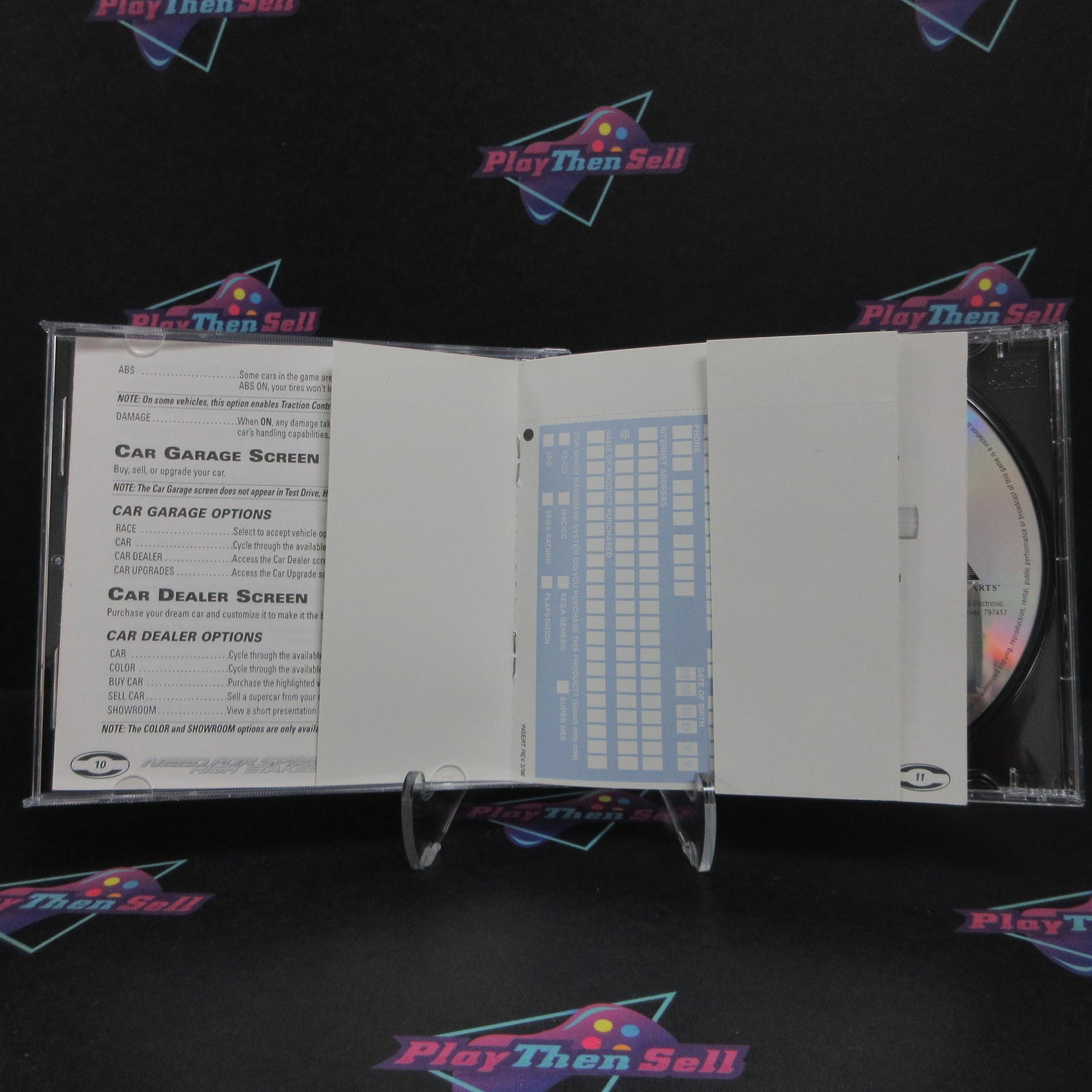 Need For Speed 4 High Stakes PS1 PlayStation 1 GH +Reg Card Complete  - 1 Year..