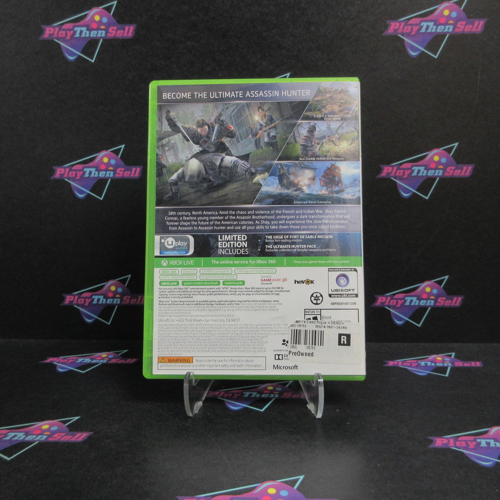 Assassin's Creed Rogue Limited Edition Xbox 360 DD Complete - 1 Year Warranty VG