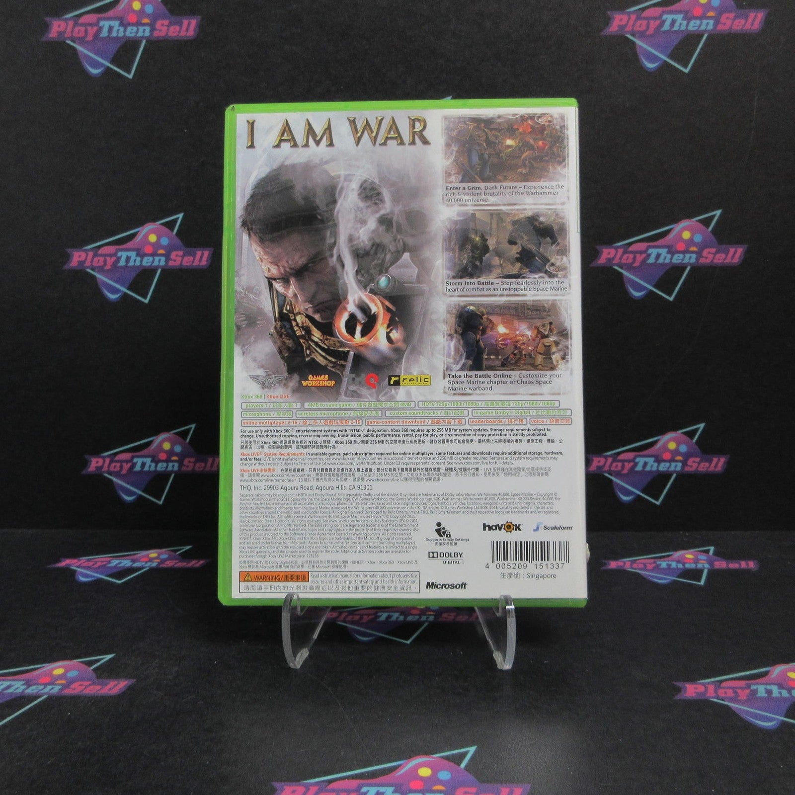 Warhammer 40,000 Space Marine Xbox 360 Japanese Version Region Locked  - 1 Yea..