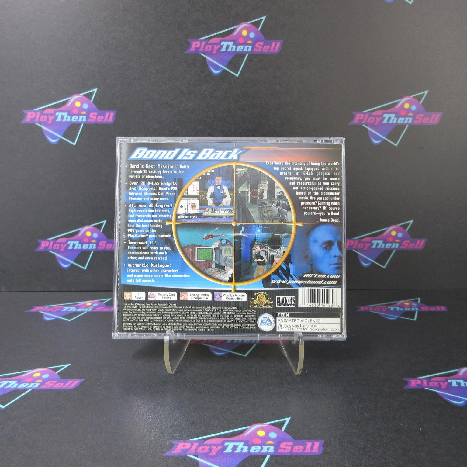 007 The World Is Not Enough PS1 PlayStation 1 + Reg Card Complete  - 1 Year Wa..