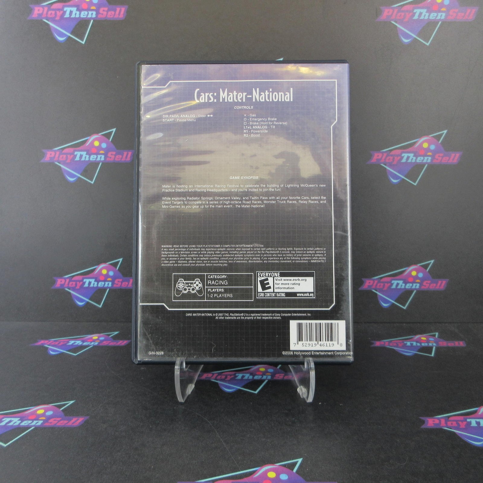 Cars Mater-National Rental Art PS2 PlayStation 2 - 1 Year Warranty VG