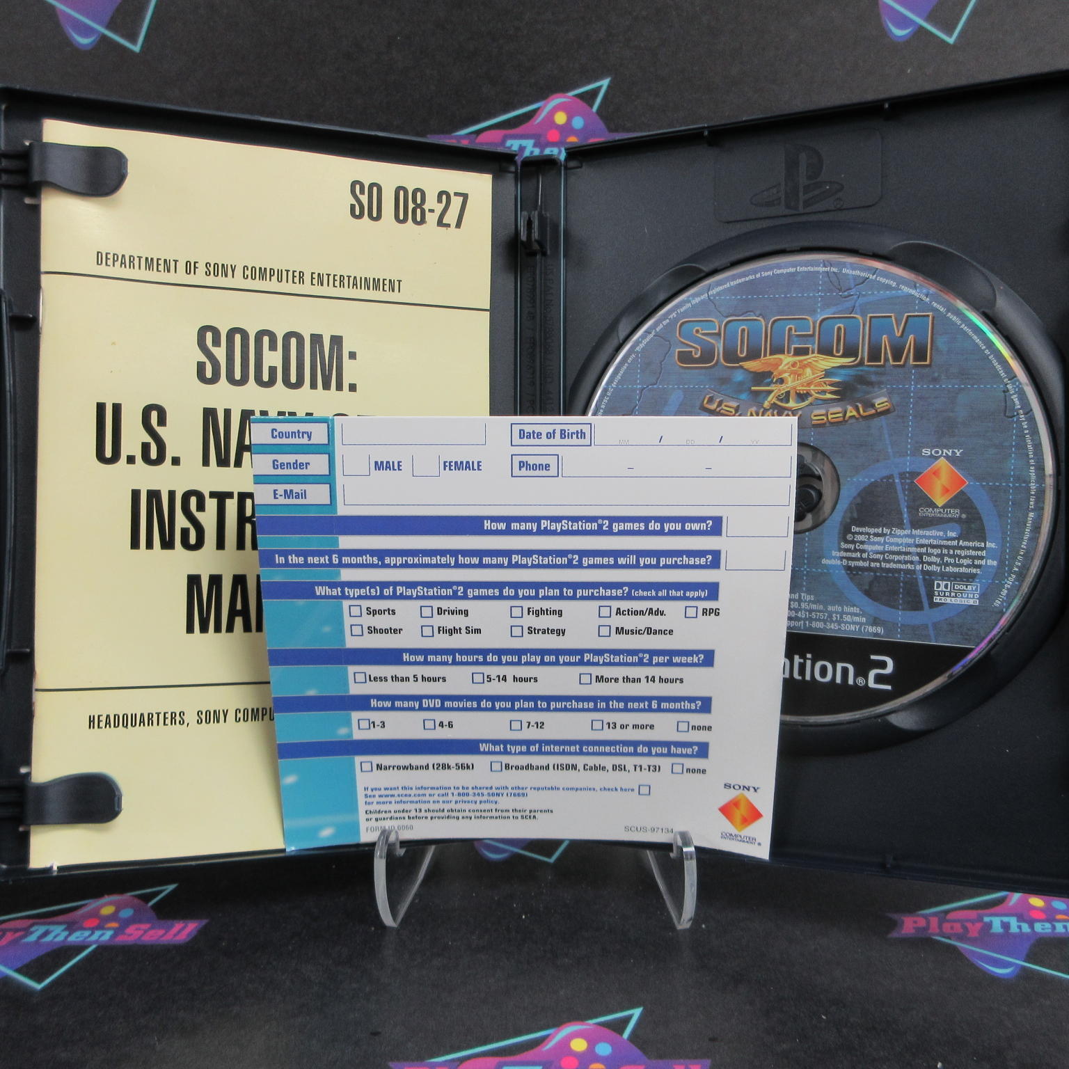 SOCOM US Navy Seals PS2 PlayStation 2 + Reg Card Complete  - 1 Year Warranty E..
