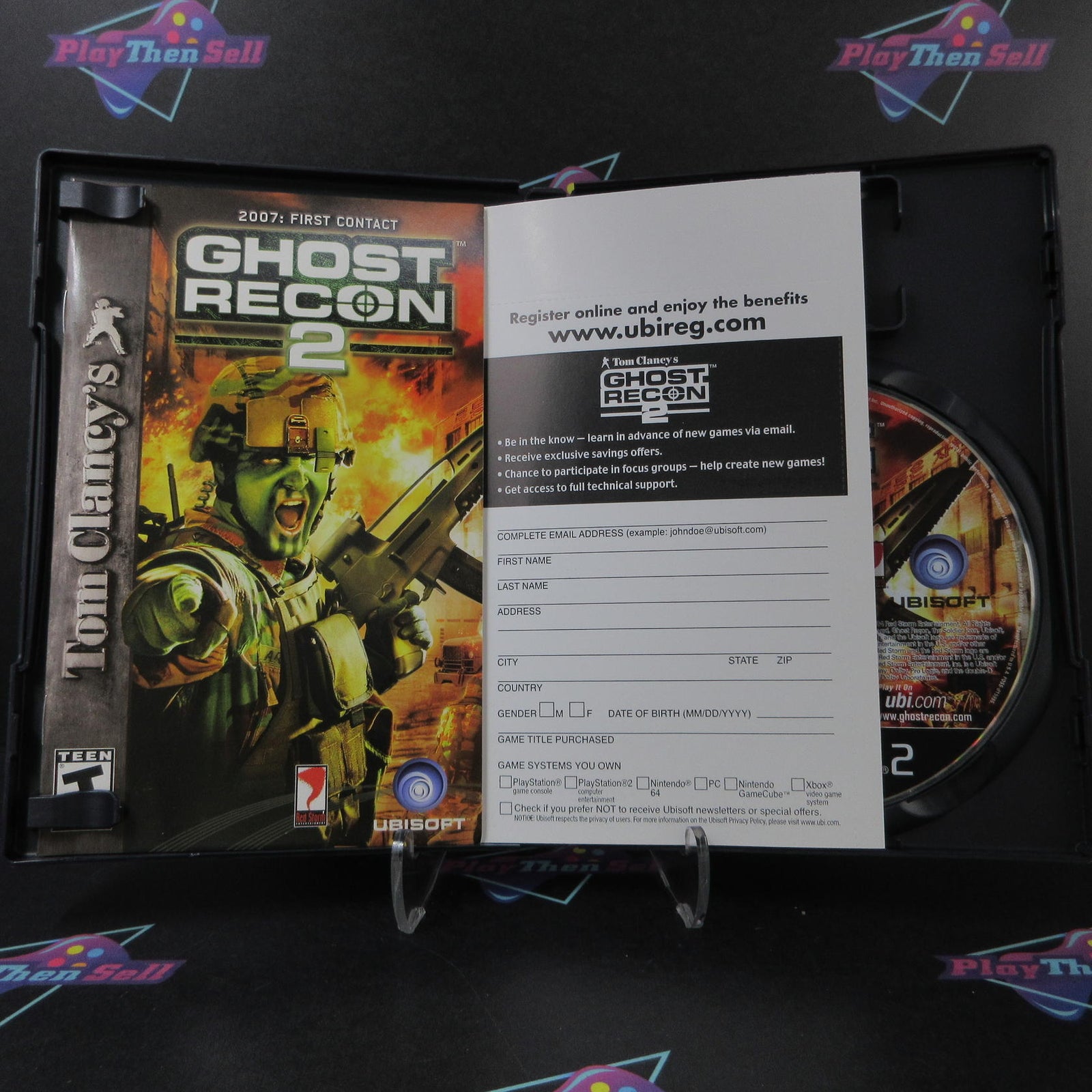 Tom Clancy's Ghost Recon 2 First Contact PS2 + Reg Card CIB - 1 Year Warranty VG