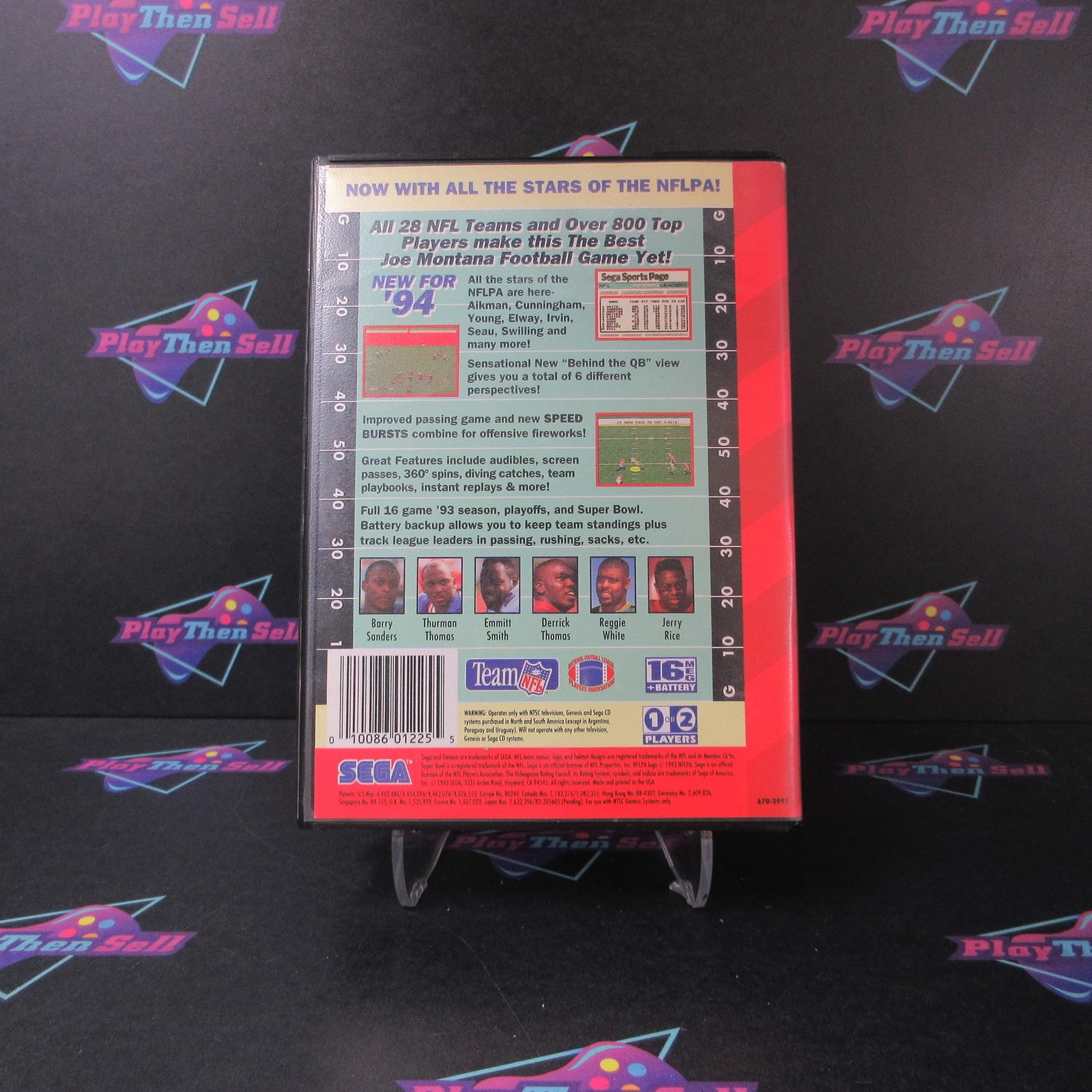 NFL Football '94 Joe Montana Sega Genesis Boxed Complete - 1 Year Warranty VG