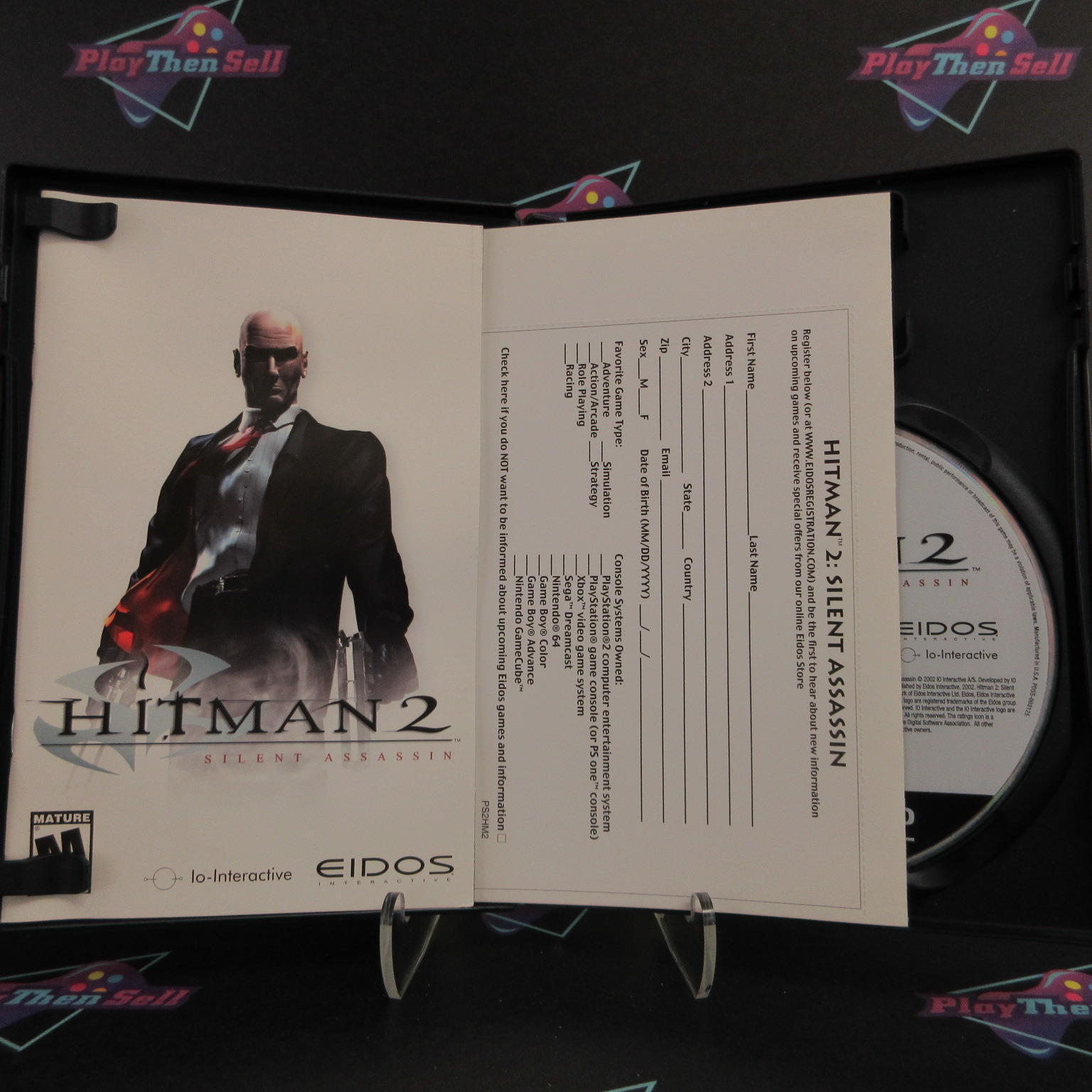 Hitman 2 Silent Assassin GH + Reg Card PlayStation 2 CIB - 1 Year Warranty VG