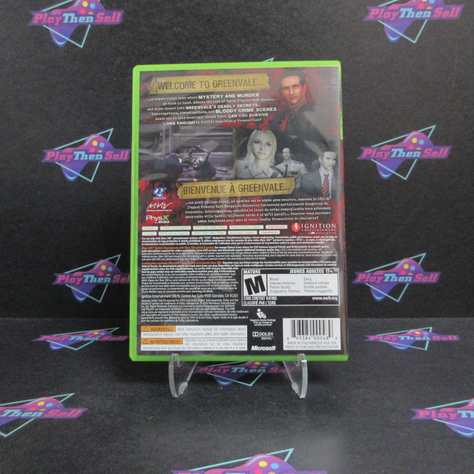Deadly Premonition Xbox 360 Complete - 1 Year Warranty EX Cond