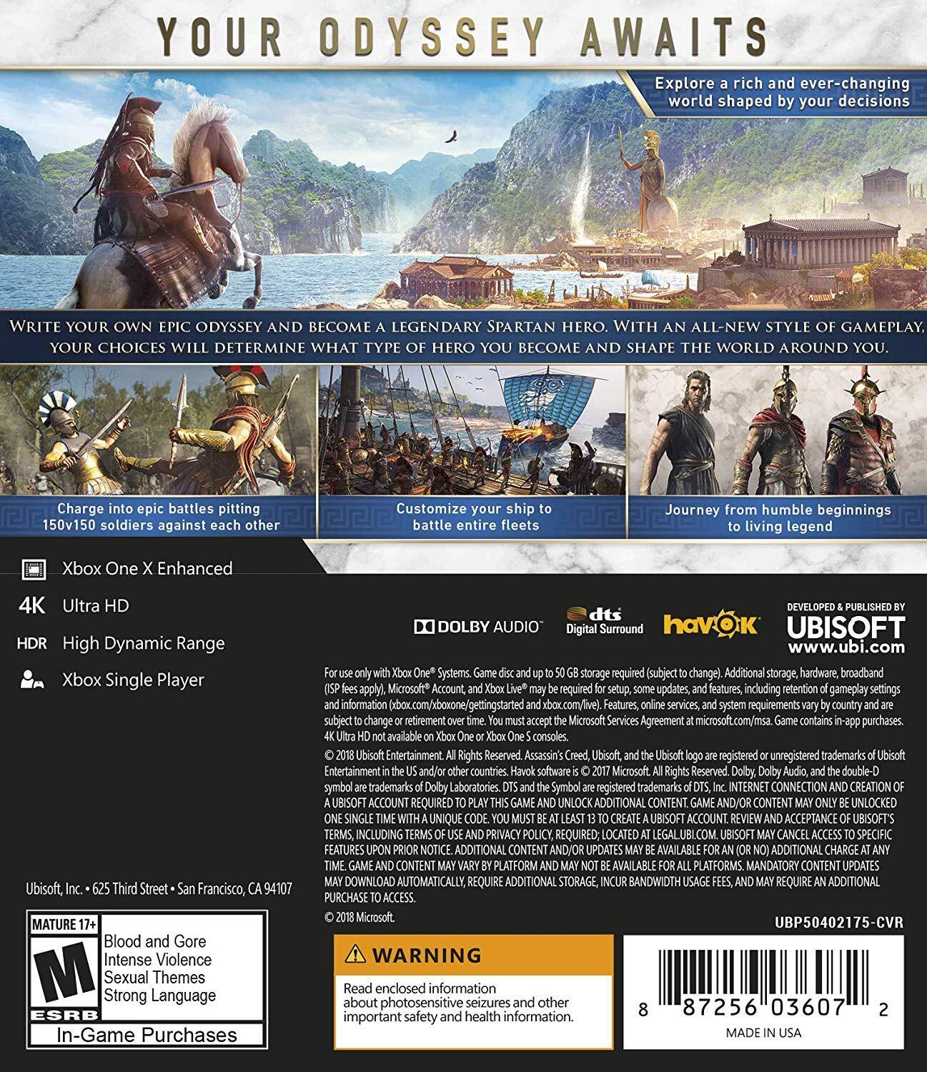 Assassin's Creed Odyssey Xbox One Brand New - Sealed