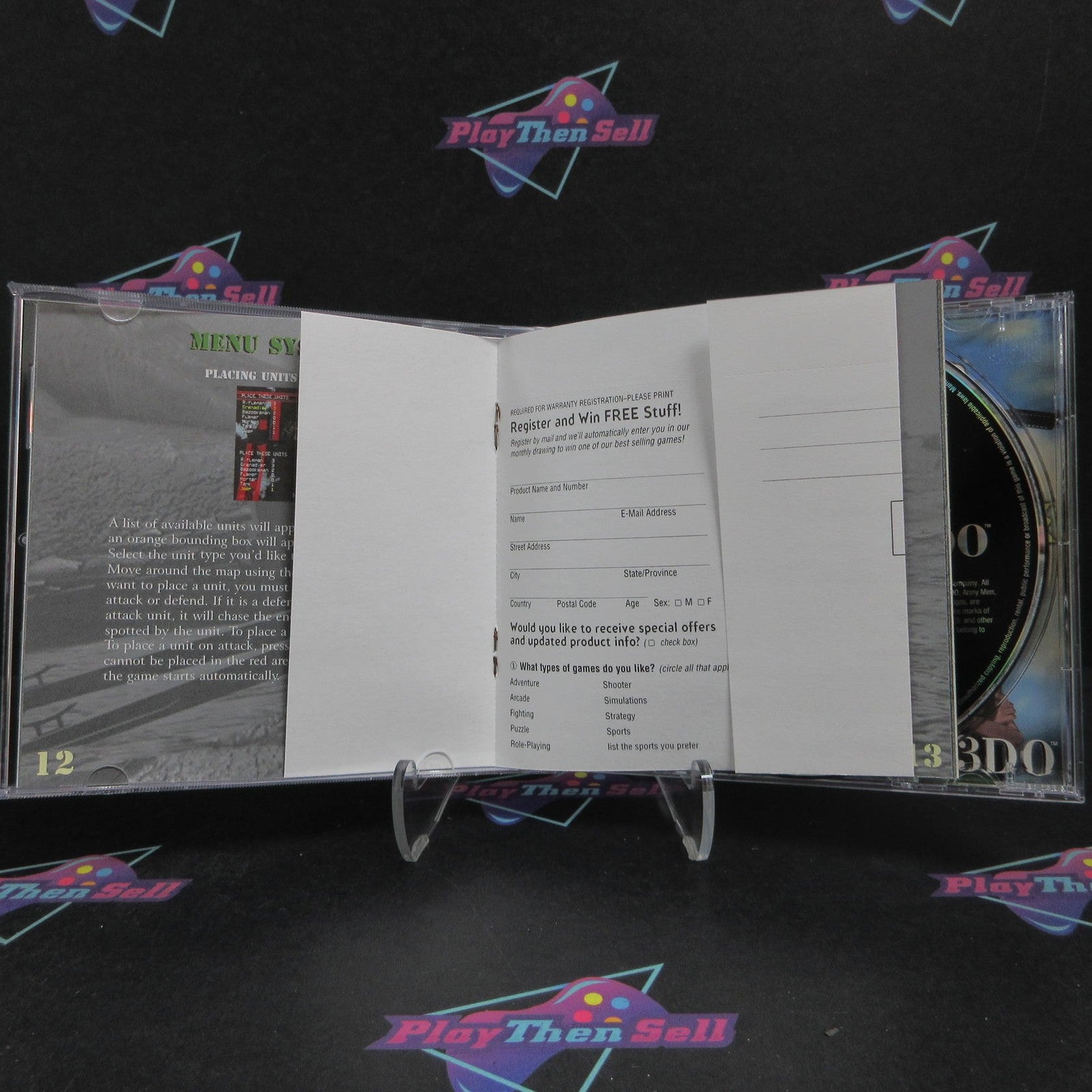 Army Men 3D PS1 PlayStation 1 GH + Reg Card Complete - 1 Year Warranty EX Cond