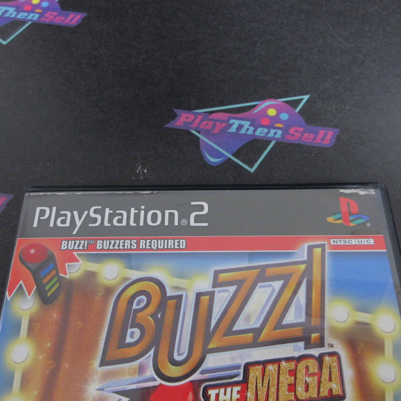 BUZZ The Mega Quiz PS2 PlayStation 2 AD + Reg Card Complete CIB - (See Pics)