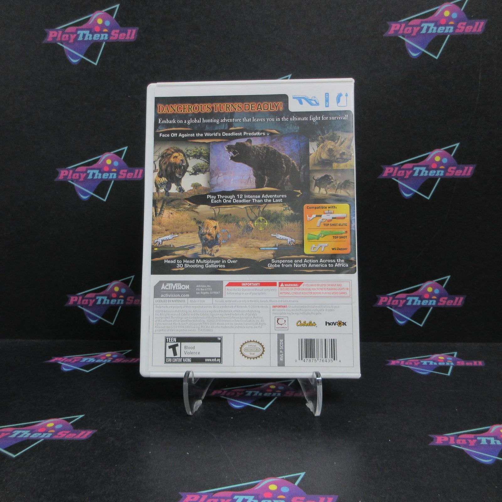 Cabela's Dangerous Hunts 2011 Nintendo Wii - 1 Year Warranty VG