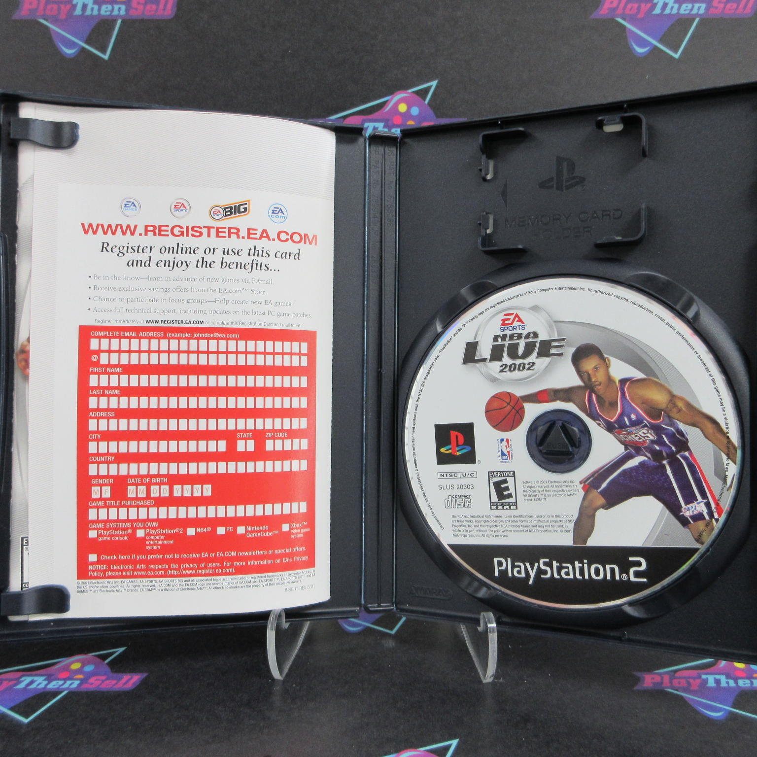 NBA Live 2002 + Reg Card PS2 PlayStation 2 - 1 Year Warranty VG
